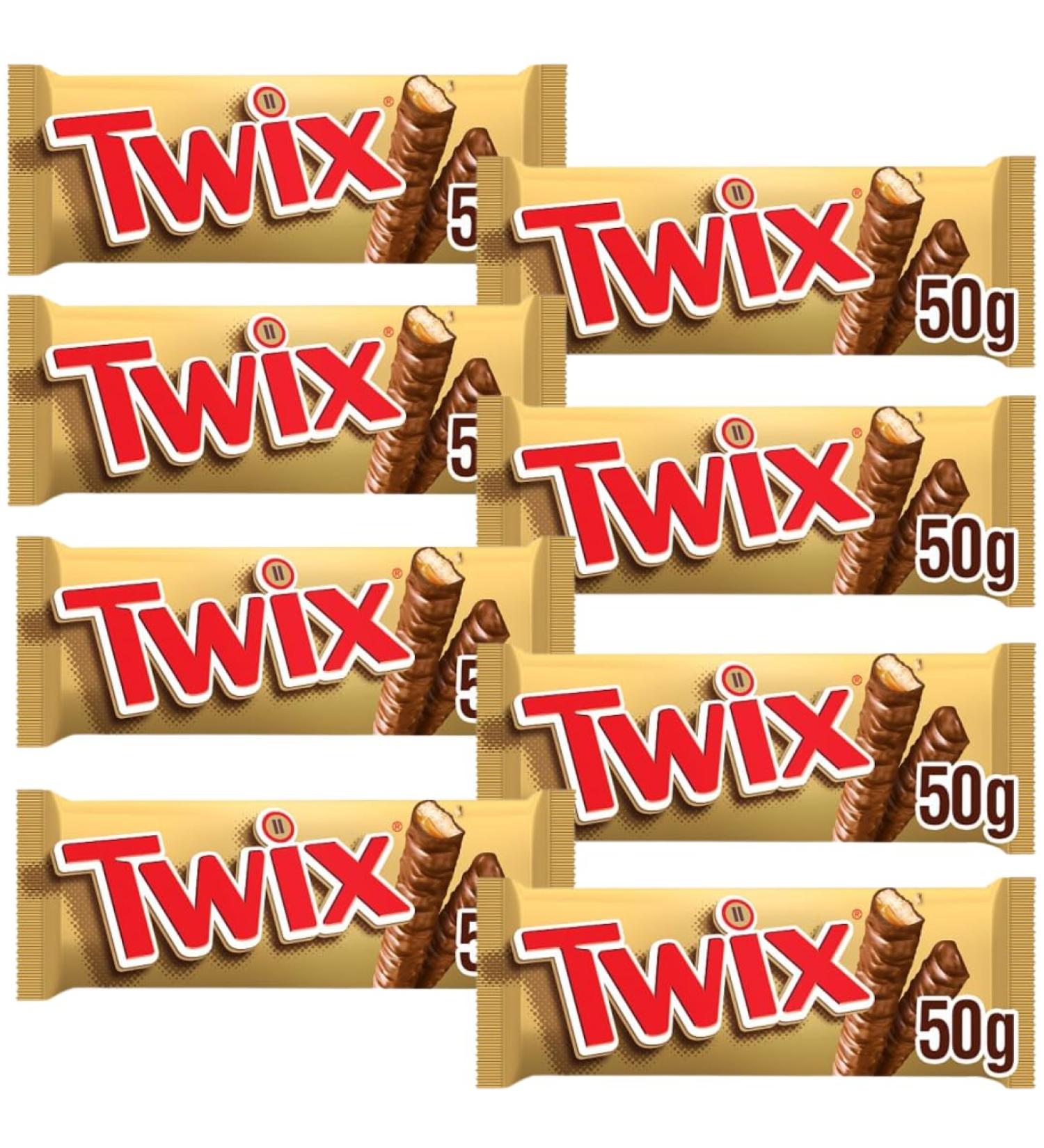 Chocolate Bundle With Twix Twin Chocolate Bars 50g (8 Pack)
