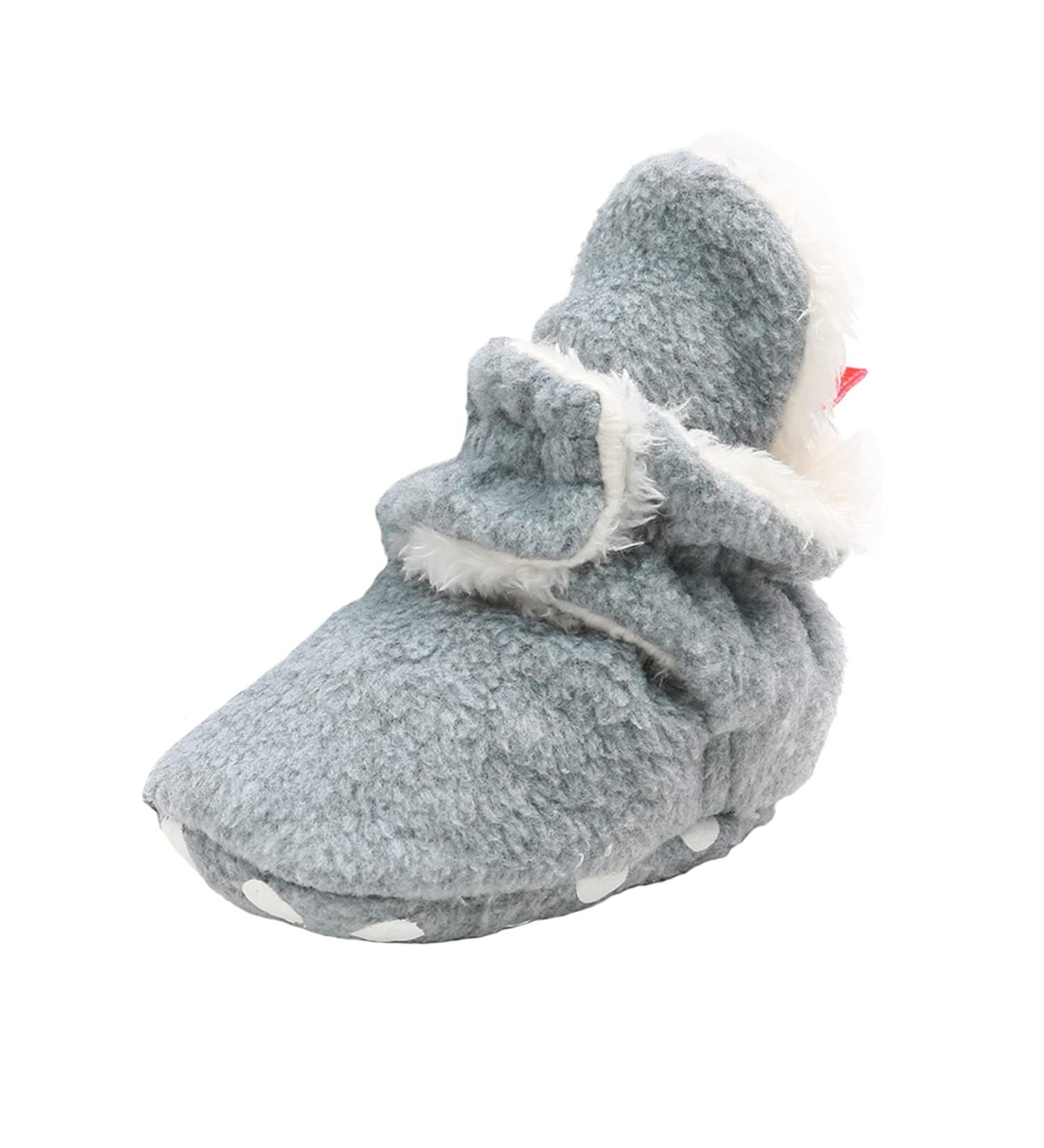 TMEOG Baby Booties | Infant Winter Slippers | Newborn First Walking Shoes | Boys Girls 0-18 Months | Light Grey Furry - Buy Online on SooperMarket.com