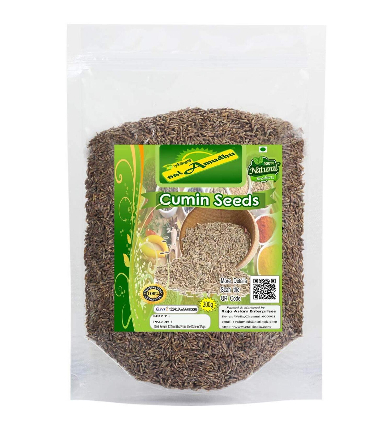 nalAmudhu Jeeragam | Jeera | | Cuminum cyminum |Cumin Seeds-200g  - Buy Online on SooperMarket.com