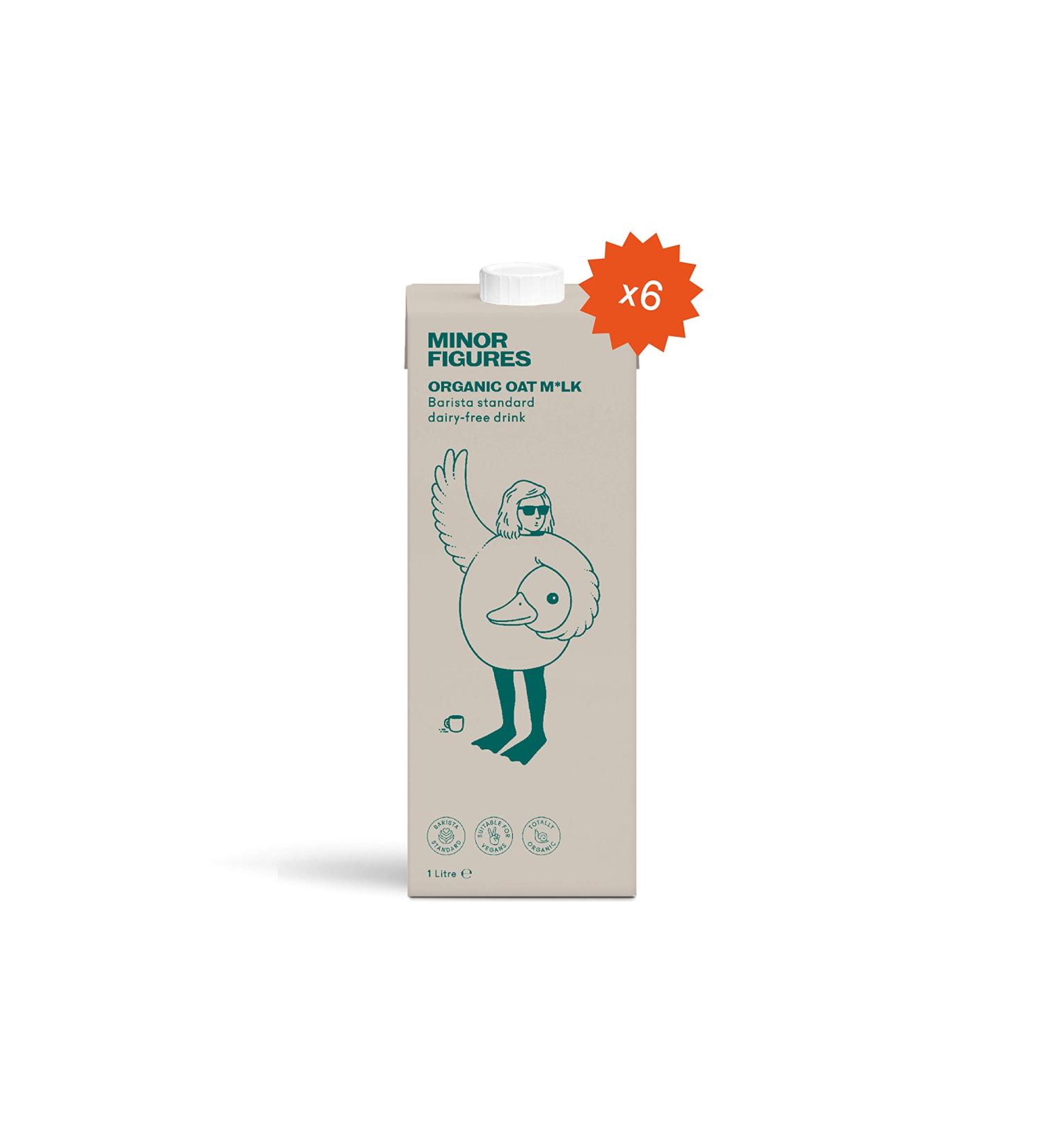 Minor Figures Organic Oat Milk - Unsweetened Barista Oat Milk 33.8 Oz (Pack of 6) | USDA Organic | Non-Dairy Coffee Creamer | Vegan | Shelf Stable - Buy Online on SooperMarket.com