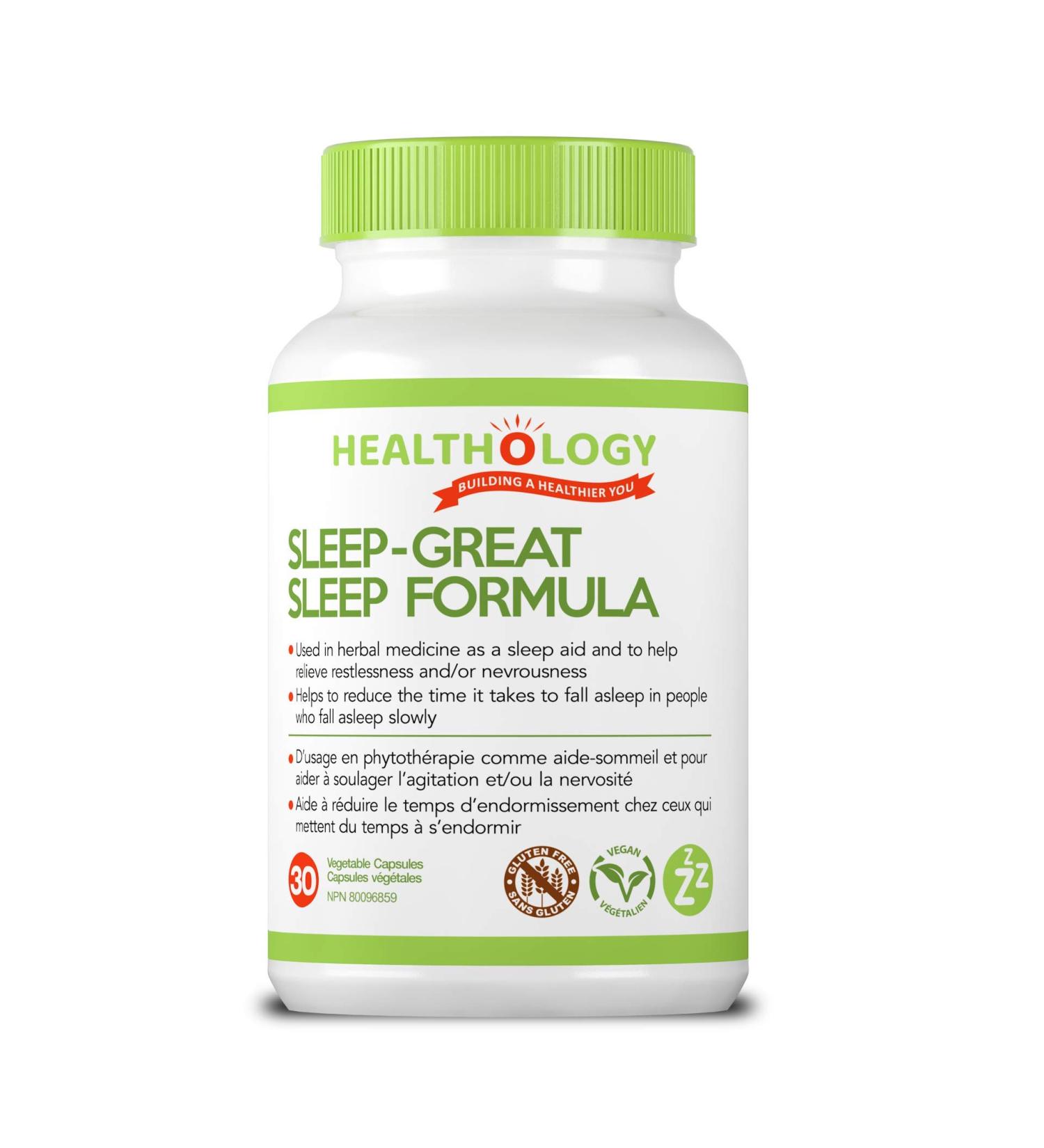 Healthology Sleep-Great Natural Sleep Aid Supplement (30 Capsules) - Buy Online on SooperMarket.com