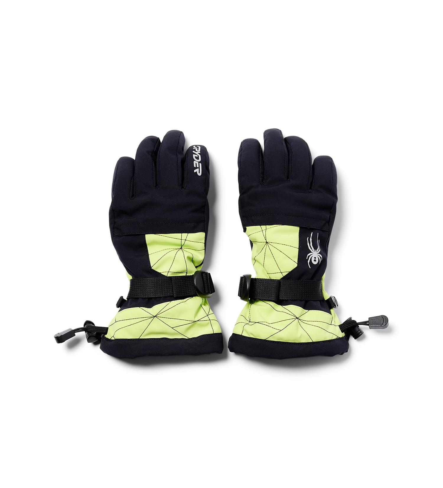 Spyder OVERWEB GLOVES Boys Lime Ice L
