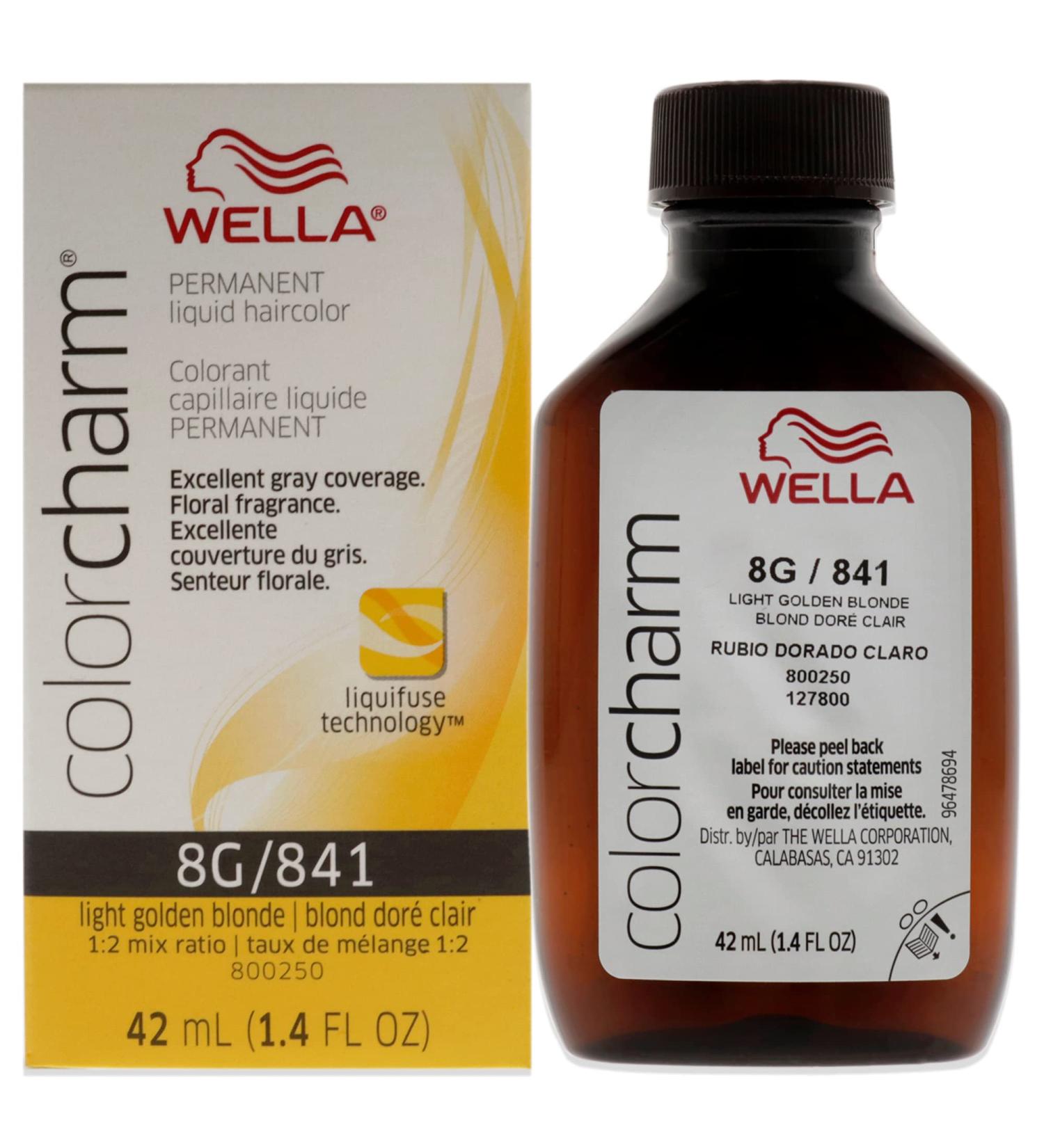 Wella Color Charm 8G Light Gold Blonde Permanent Hair Color for Gray Coverage - Buy Online on SooperMarket.com