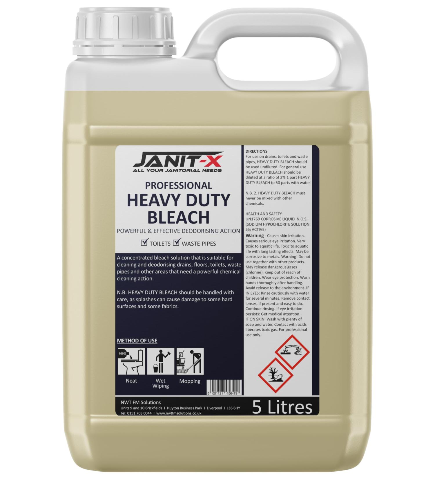 Janit-X Heavy Duty Bleach 5 Litre (1 without pump) 1 5.00 l (Pack of 1) - Buy Online on SooperMarket.com