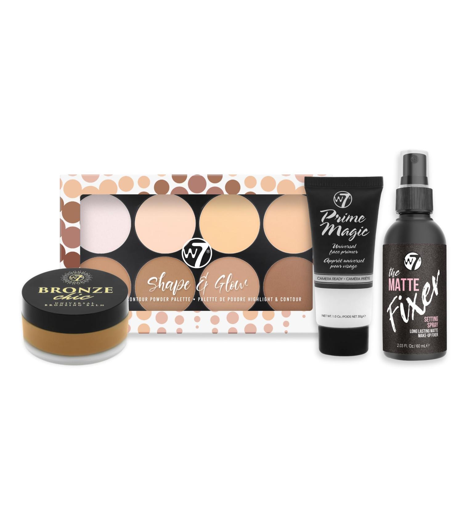 W7 The Fixer Matte Set - Matte Finish - 4Pcs - Bronze Contour & Secure Bundle (Pack of 4) Matte - Buy Online on SooperMarket.com