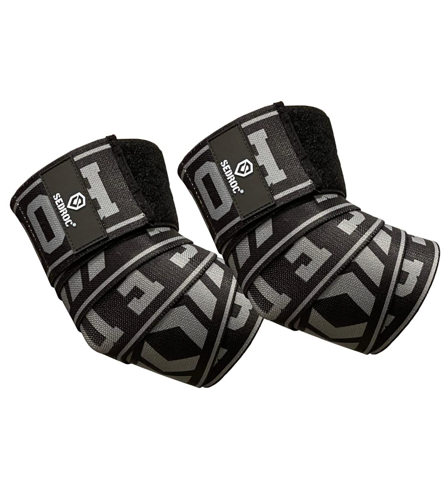 Sedroc Pro Elbow Wraps - Pair Medium (40 ) for Weightlifting, Powerlifting, Bench Press - Men's Gym Straps - Buy Online on SooperMarket.com