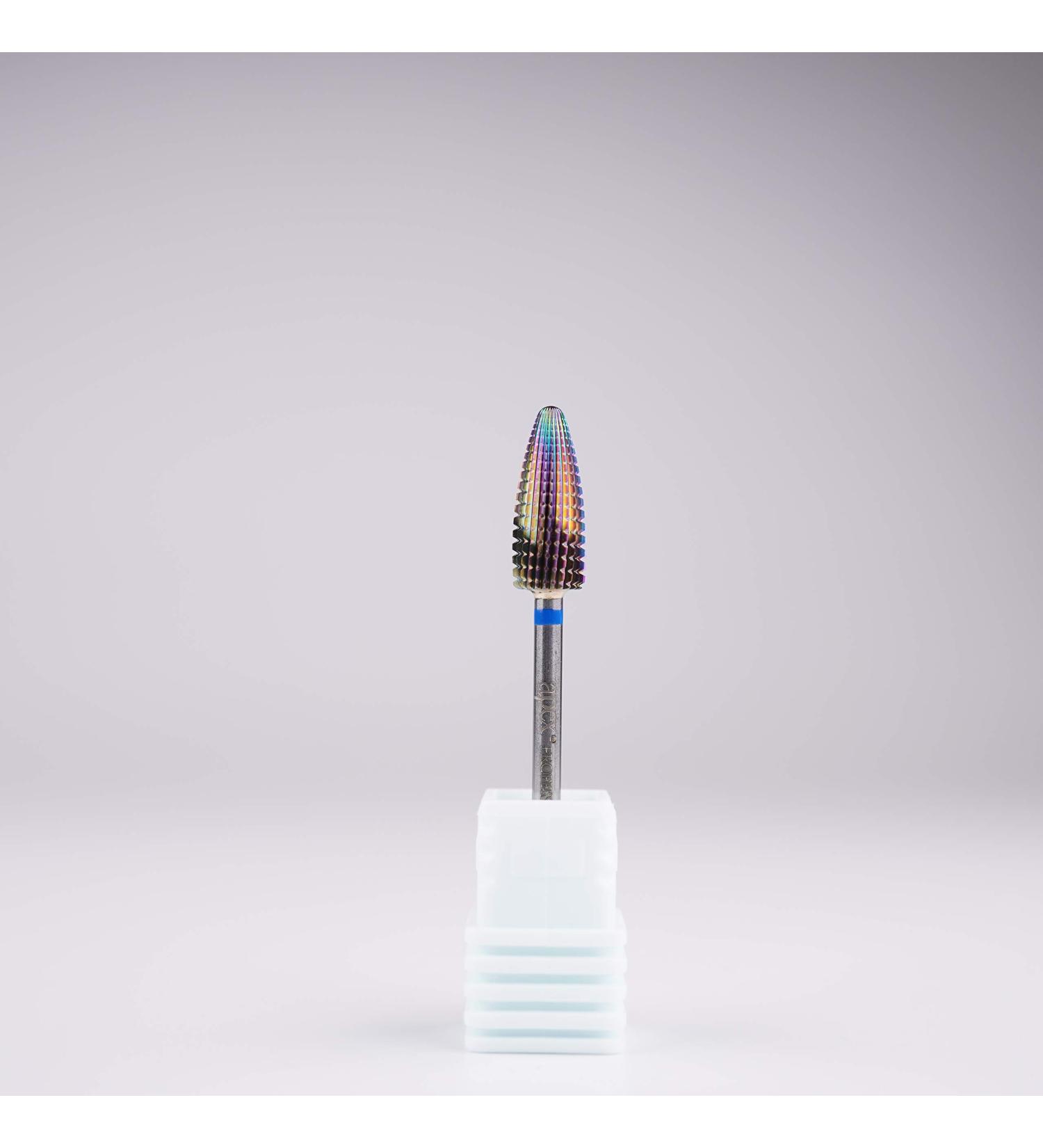 New* Apex Professional Tungsten Carbide Electric Nail Drill Bit 3/32 inch 2.35mm Shank for Gels Acrylics Nail Art Manicure Pedicure Salon Professional Nails (Typhoon Rainbow) (Medium)