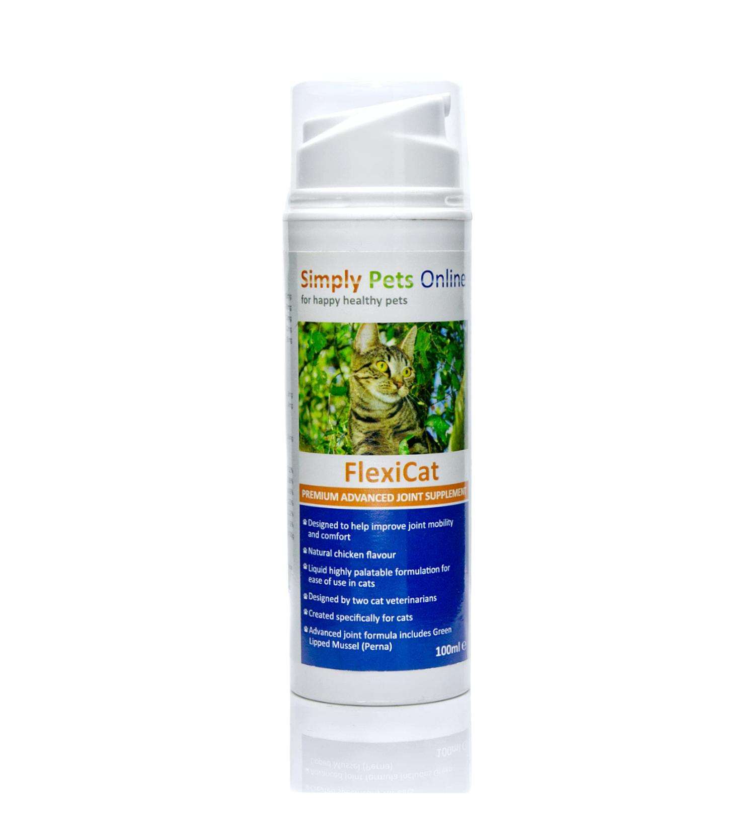 FlexiCat Gel - Cat Joint Supplement - Formulated By Vets - Extra Glucosamine - Cat Hip and Joint Care - 100ml - Buy Online on SooperMarket.com