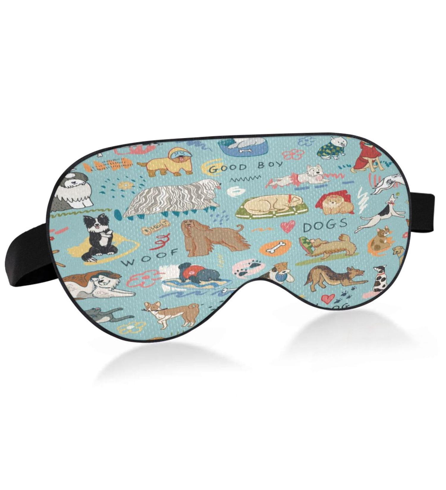 WELLDAY Cute Dogs Sleep Mask - Soft Comfort Blindfold for Men and Women - Buy Online on SooperMarket.com