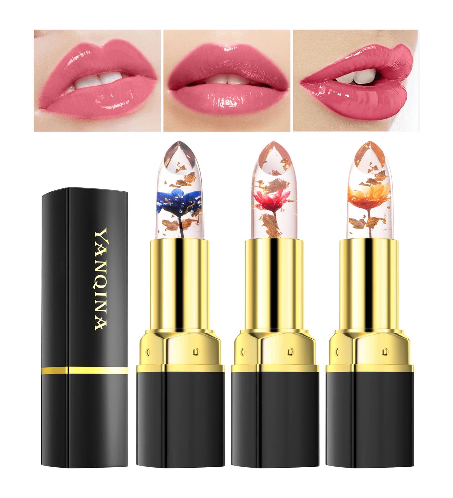 Paminify Jelly Flower Lipstick Set - PH Temperature Color Changing Tinted Lip Balm Trio - Buy Online on SooperMarket.com