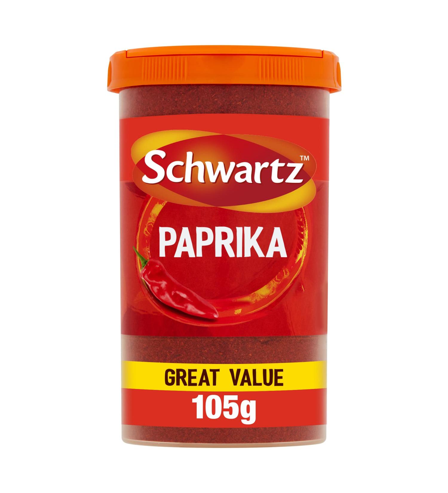Schwartz Paprika Drum 105g - Sweet, Rich & Earthy Flavor | Aromatic & Vibrant Spice for Potatoes, Eggs, or Beans - Buy Online on SooperMarket.com