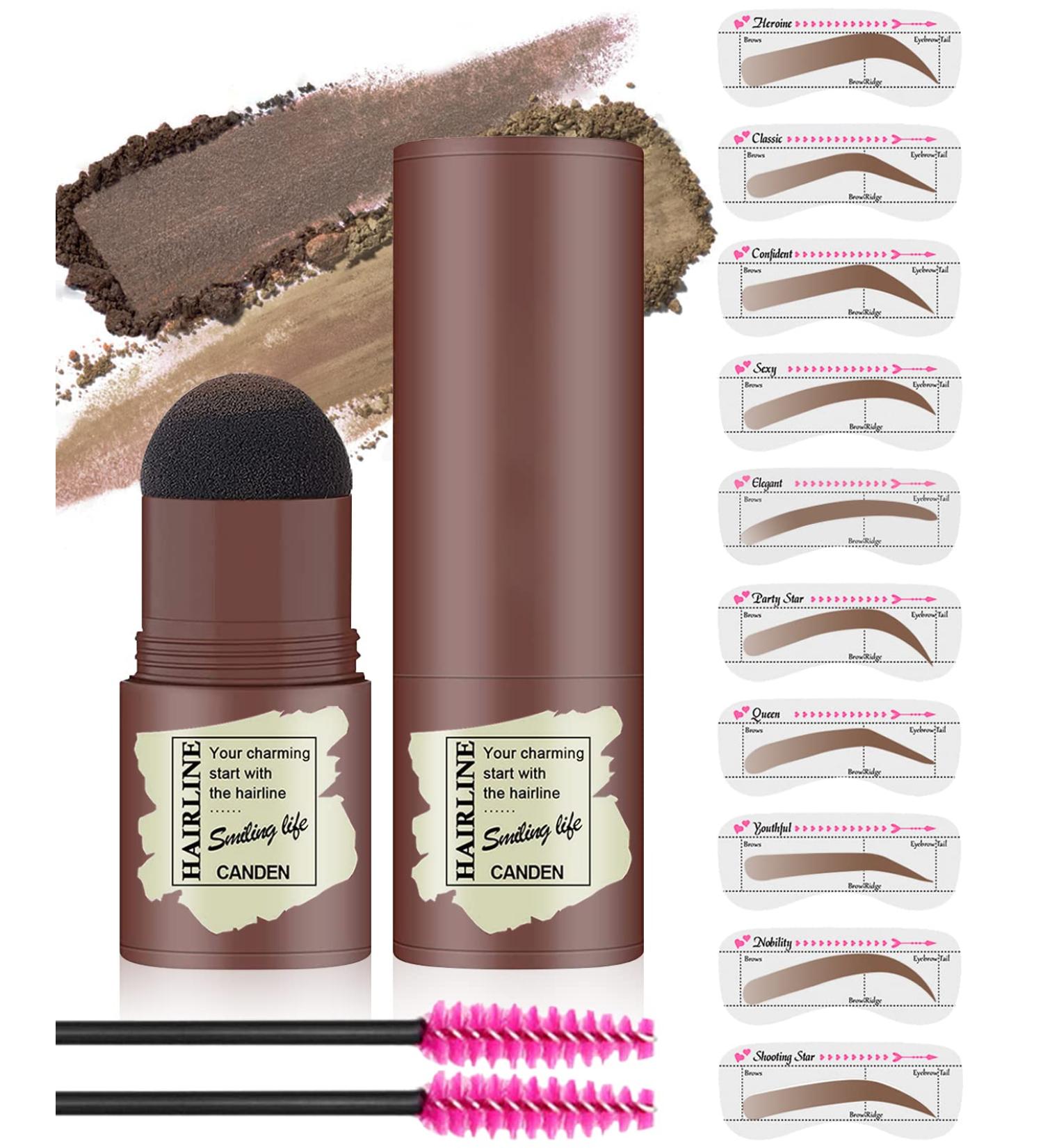 YFULFILL Dark Brown Eyebrow Stencil Kit - Waterproof Stamp with Sponge Applicator - Buy Online on SooperMarket.com