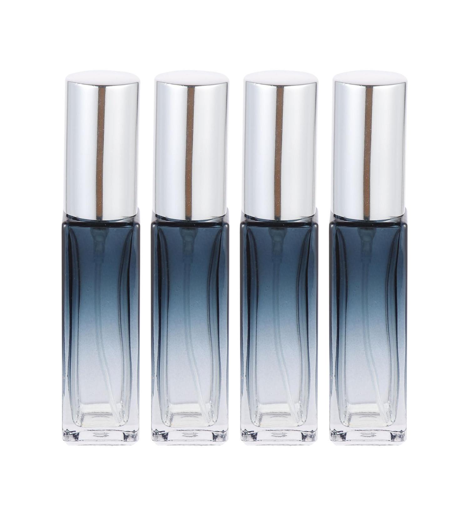 FRCOLOR 4pcs 10ml Refillable Perfume Bottles - Portable Glass Spray Bottles with Metallic Caps & Pipette for Essential Oils | Perfect for Travel & Home Use - Buy Online on SooperMarket.com