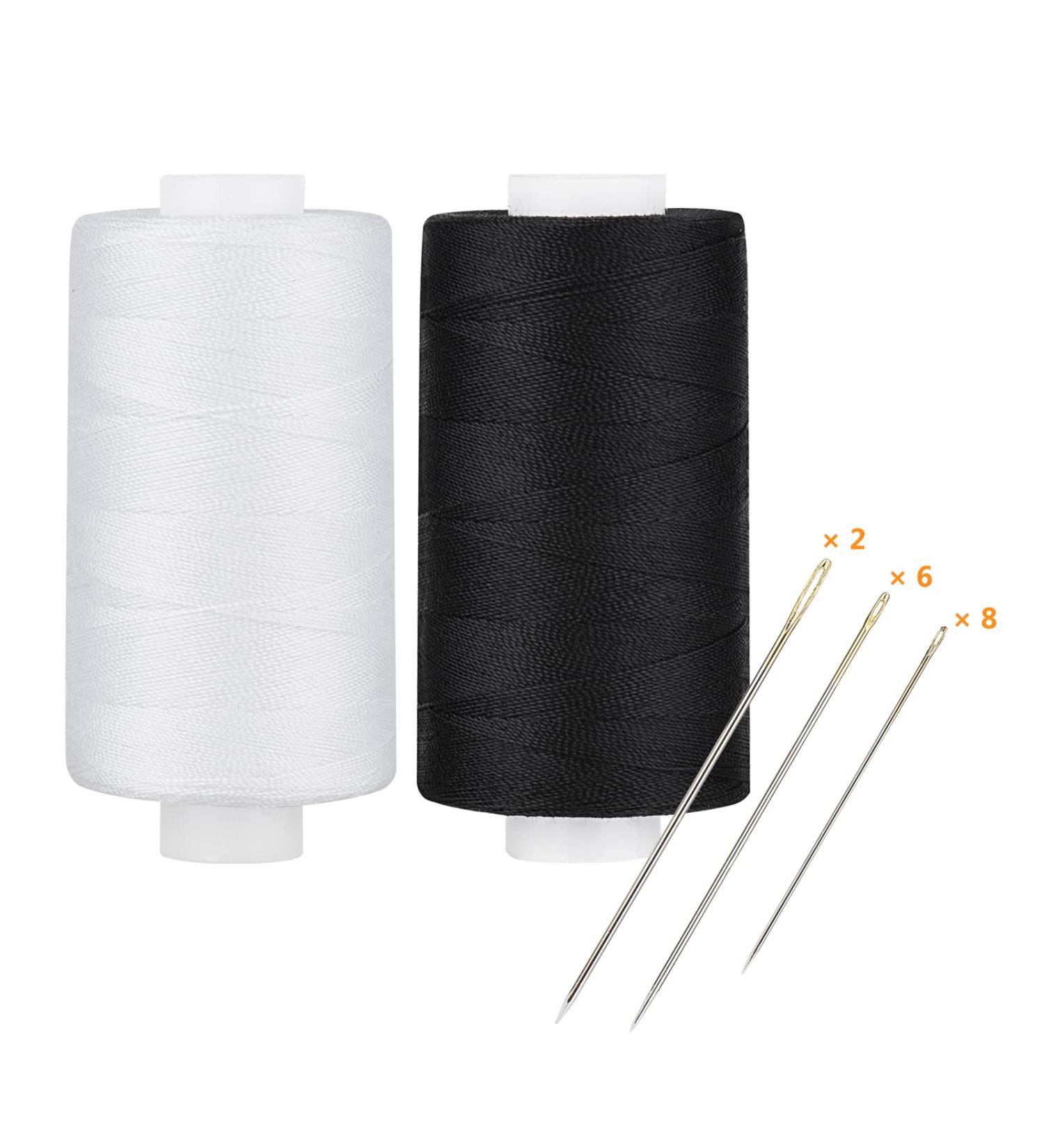 Simthread All Purpose Polyester Thread - 400 Yards - White and Black - Pack of 2 - Buy Online on SooperMarket.com