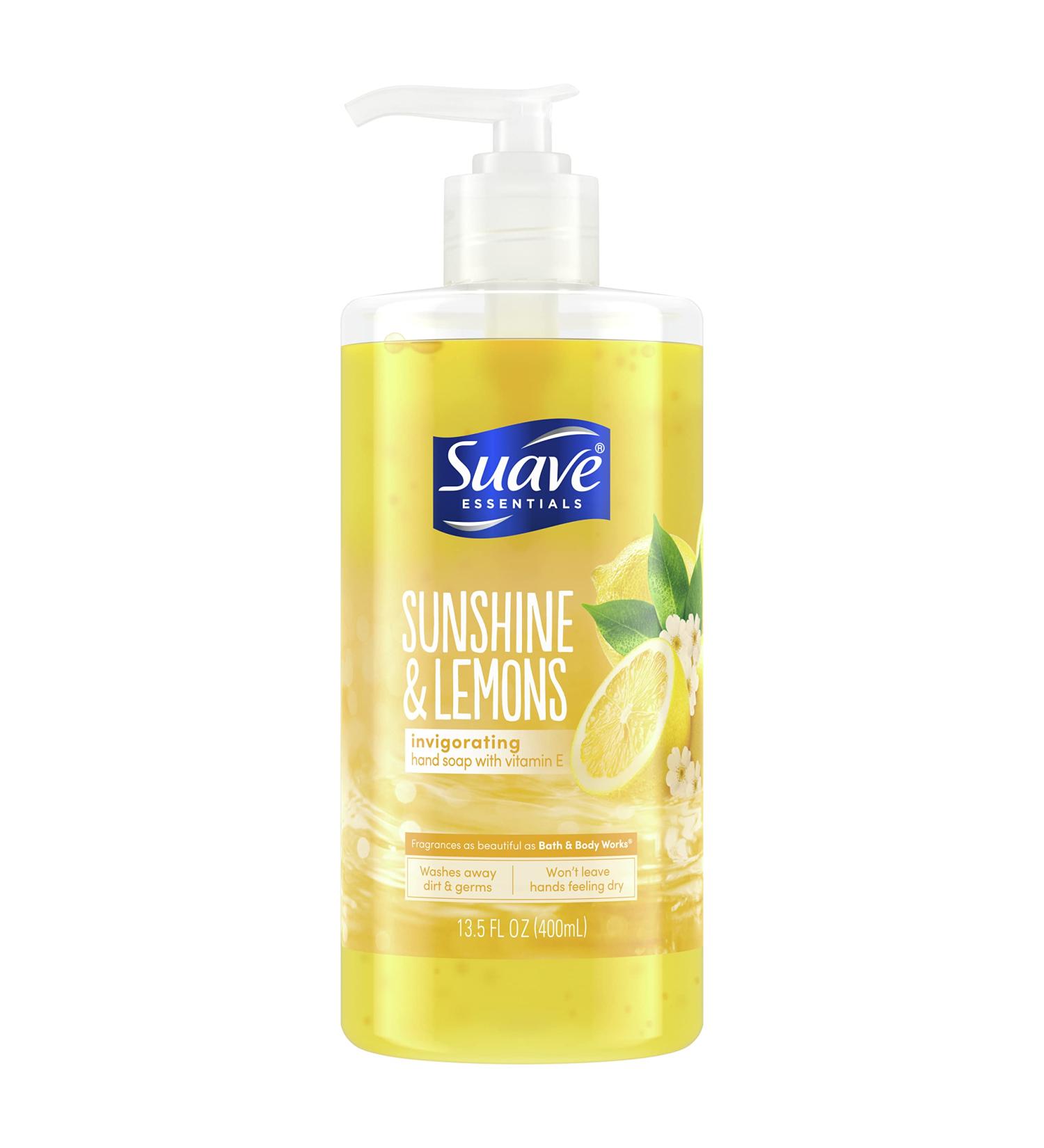 Suave Invigorating Liquid Hand Soap - Sunshine & Lemons 13.5 oz | Gentle Wash for Dirt & Germs Moisturizing Formula - Buy Online on SooperMarket.com