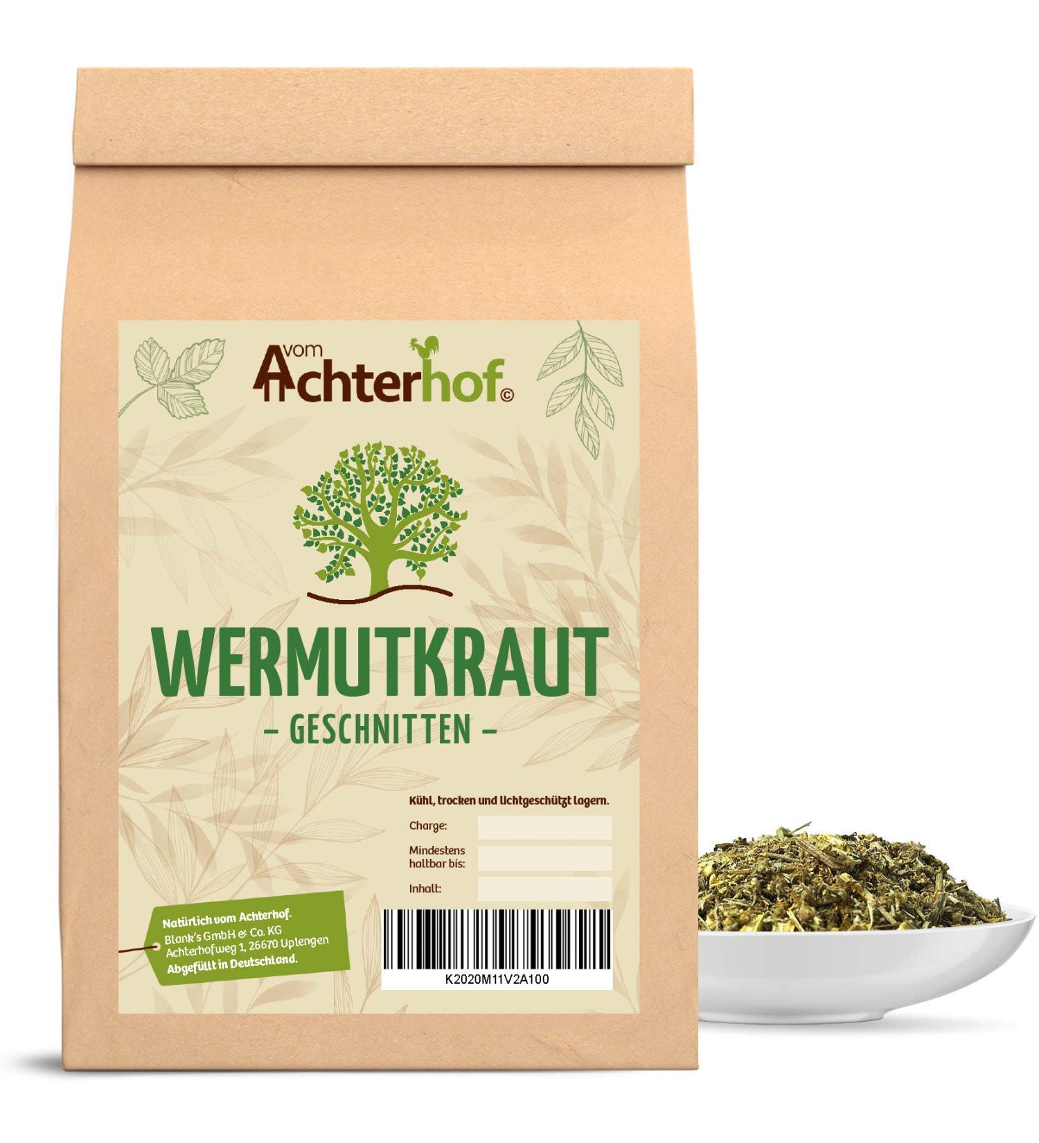 Wermungskraut Cut 1000g - Bitter Herb for Tea & Seasoning | Achterhof 1 kg Pack - Aromatic Warmraut Tea - Buy Online on SooperMarket.com