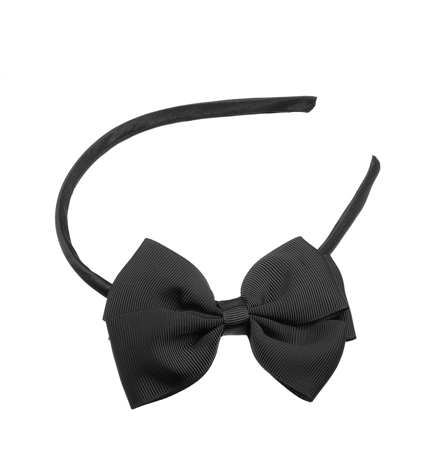 VOCOSTE Bow Headband Fashion Cute Polyester Hairband for Teenager Black 5.9x4.4 Inch - Buy Online on SooperMarket.com