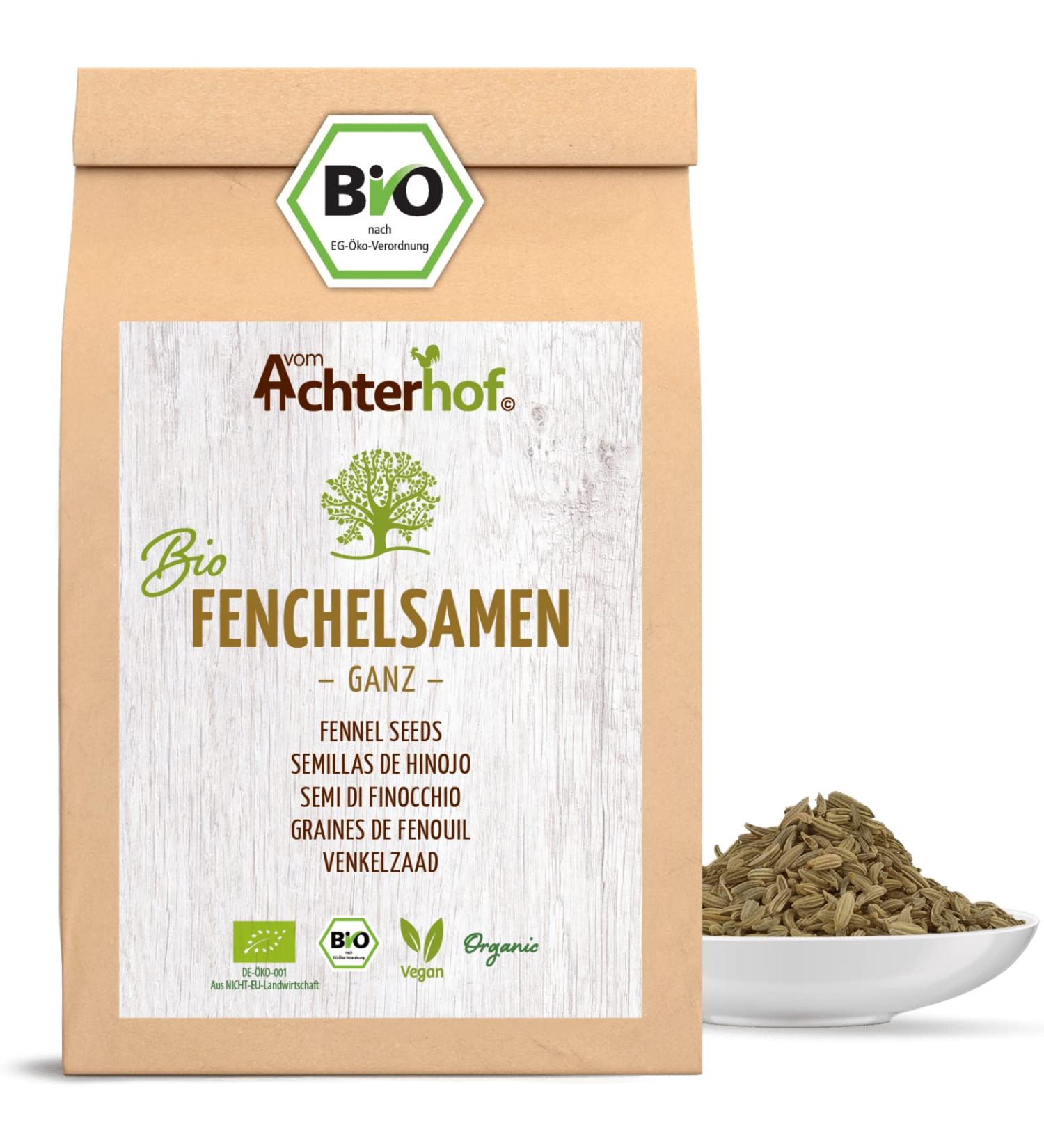 Organic Fennel Seeds 1000g | Premium Quality Fennel for Tea & Cooking | Sweet & Mild Taste | Versatile Use in Pasta & Teas - Achterhof - Buy Online on SooperMarket.com