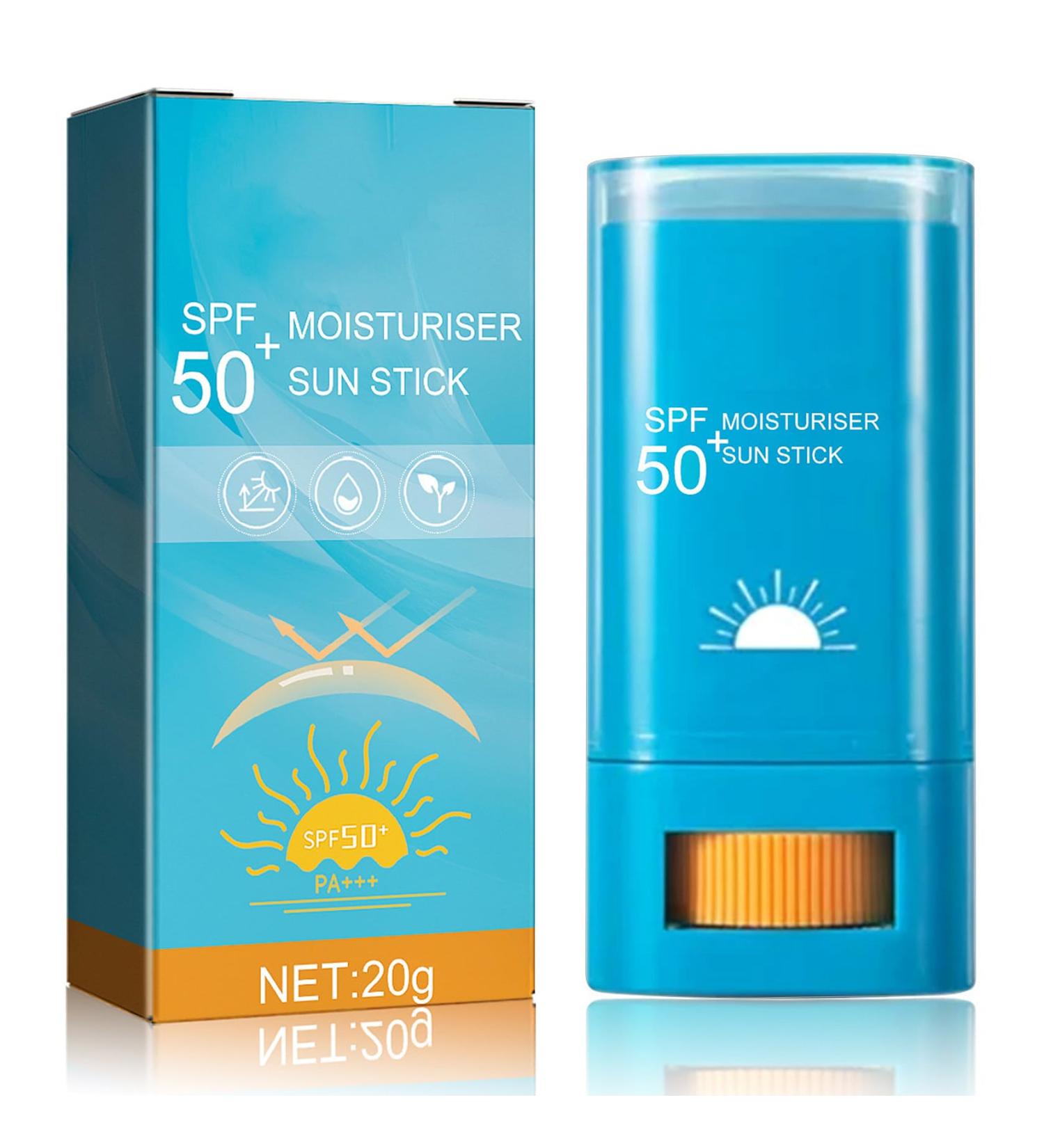 Buy Sunscreen Stick SPF 50+ - Lightweight Water Resistant Face Sunscreen for All Skin Types - Effective UV Protection & Moisturizing | International Shipping - Buy Online on SooperMarket.com