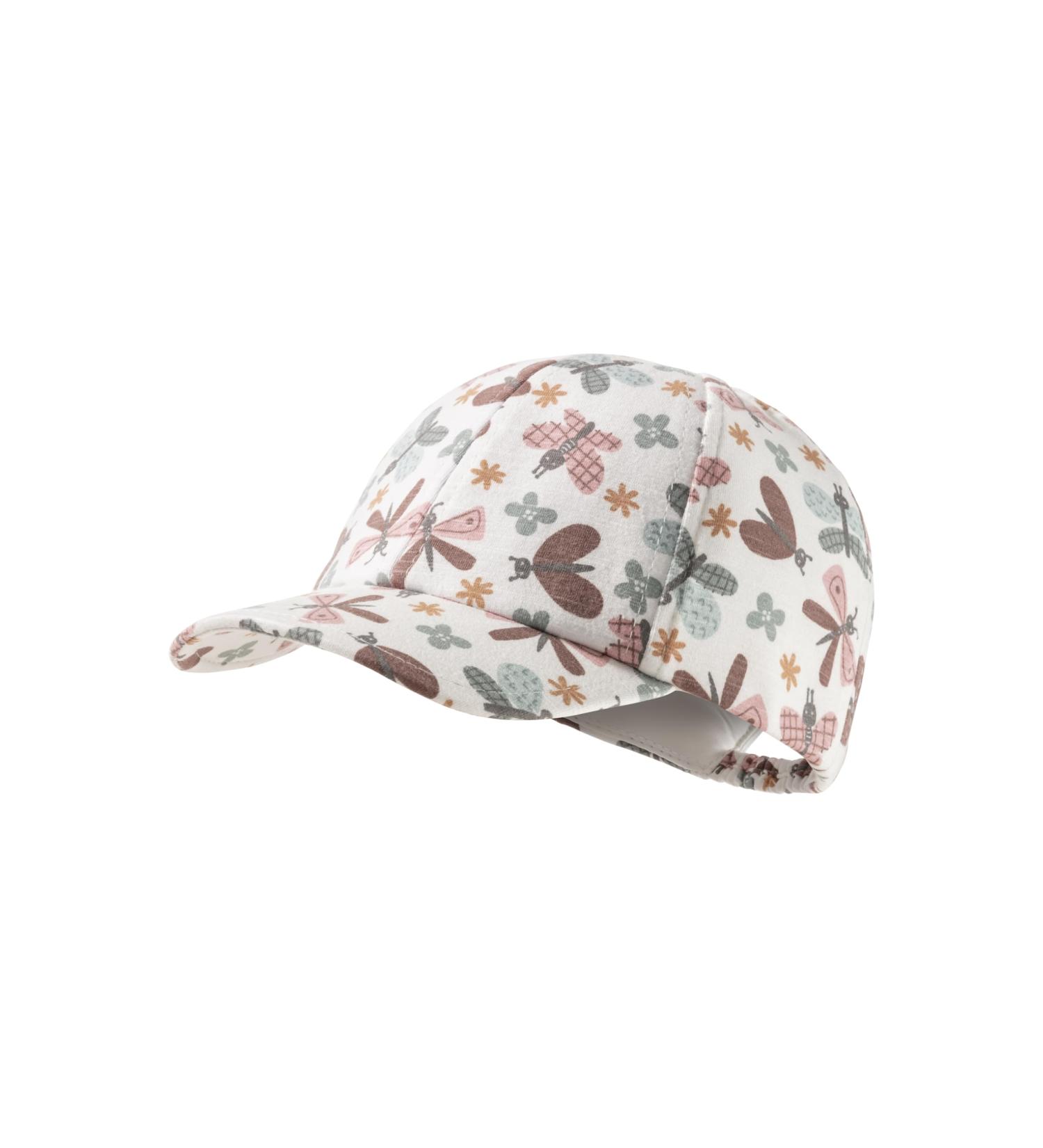 Sterntal Butterfly Baseball Cap for Babies - Flammary Yarn Shield Cap with Jersey & Rubber Band - Girl's Cap in Ecru - Cute Infant Accessories - Buy Online on SooperMarket.com