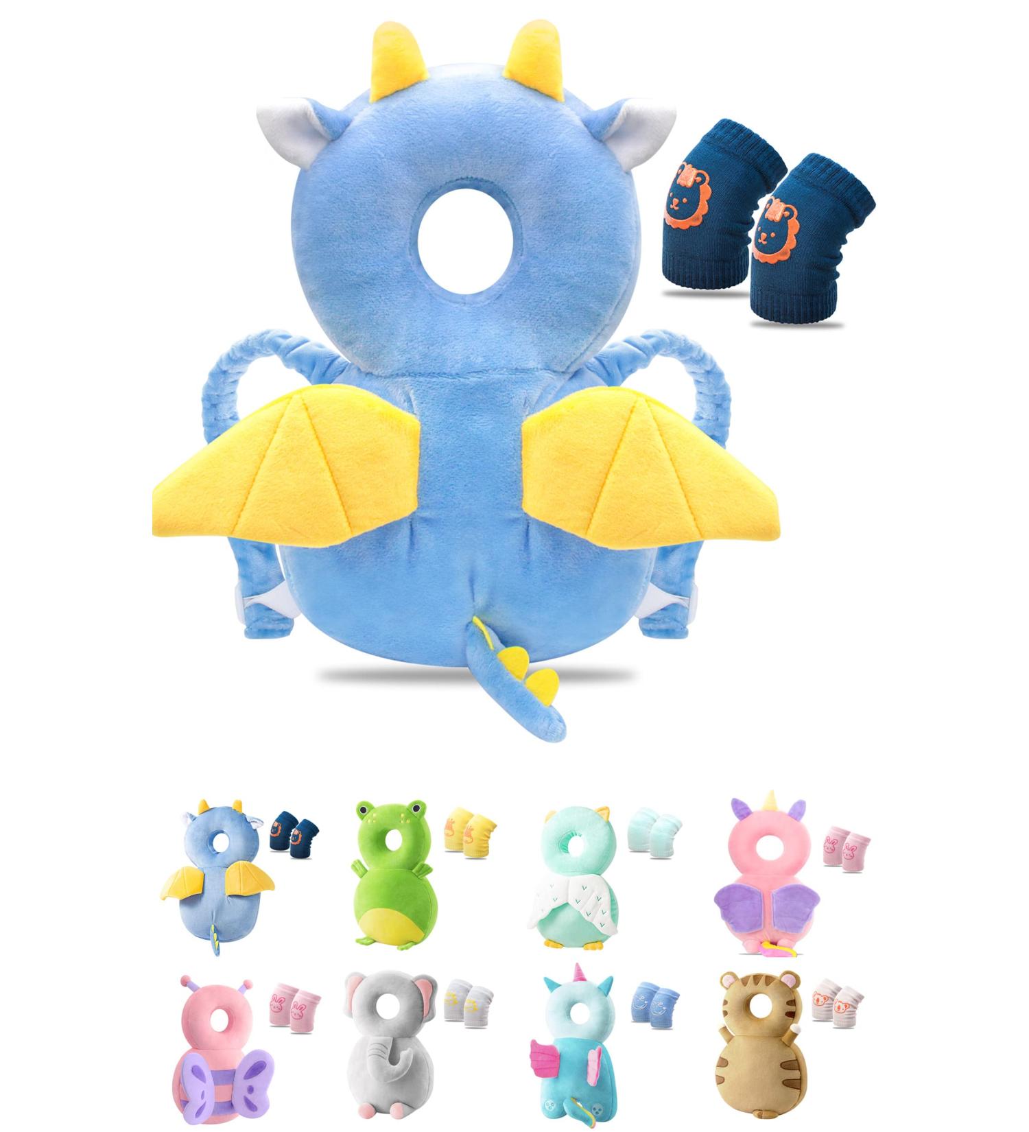 JEJA Baby Head Protection Pillow with Knee Pads | Adjustable Safety Guard for Crawling Babies (4-24 Months) - Dragon Design - Buy Online on SooperMarket.com