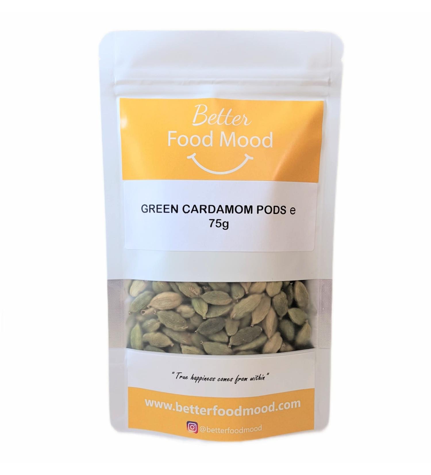 Premium Green Cardamom Pods 75g | Large 10mm Hari Elaichi | Fragrant & Fresh Whole Pods | Rich in Cardamom Seeds | Enhance Food Mood - Buy Online on SooperMarket.com