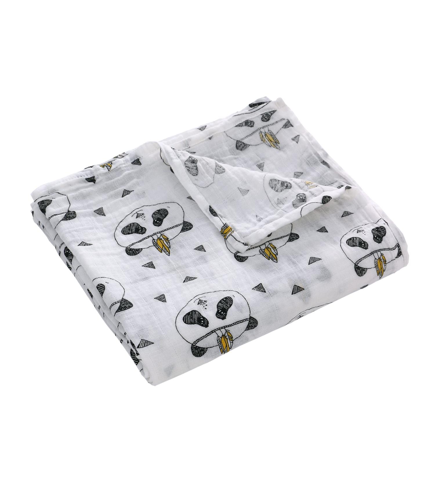 Miracle Baby Cotton Muslin Swaddle Blanket - 115x150cm - Pandaa Layer - Boys & Girls - Summer Essential - Buy Online on SooperMarket.com