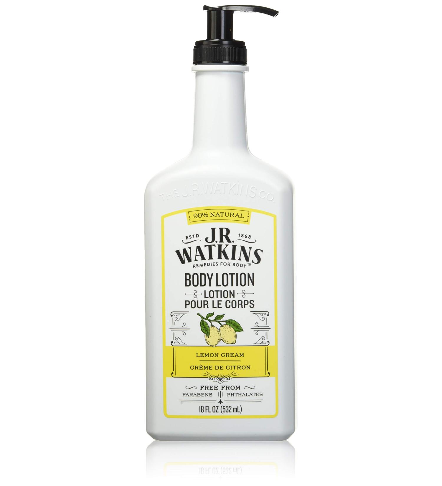 J.R. Watkins Daily Moisturizing Lotion - Lemon Cream 18 oz | Hydrating & Nourishing Skin Care - Buy Online on SooperMarket.com