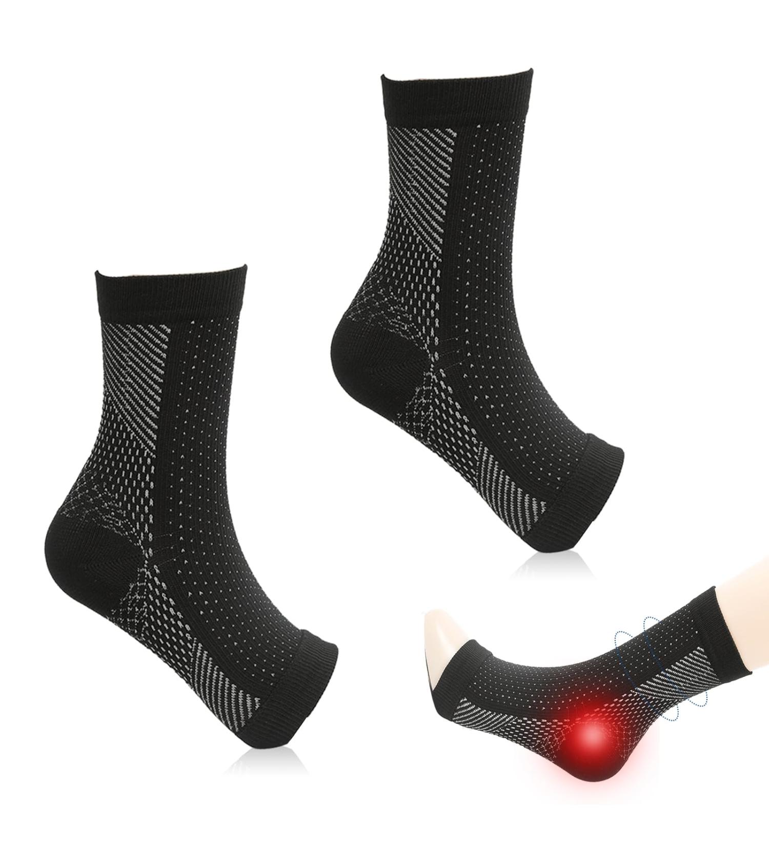 Buy Run Up Orthopedic Compression Socks for Men & Women | Neuropathy Ankle Support & Plantar Fasciitis Relief | Ideal for Fitness Running & Cycling (S/M) - Buy Online on SooperMarket.com