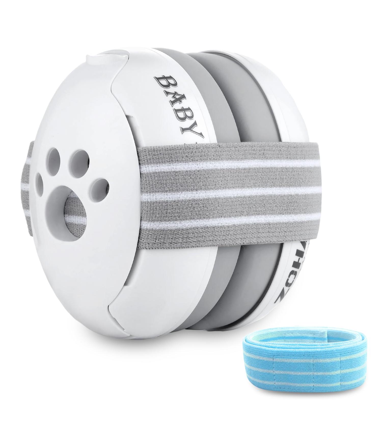 ZOHAN Baby Ear Defenders | Noise Cancelling Headphones for Boys 0-36 Months | Hearing Protection for Autism, Sleeping, Airplane, Fireworks | Adjustable Soft Headband | Newborn Baby Gifts | White - Buy Online on SooperMarket.com