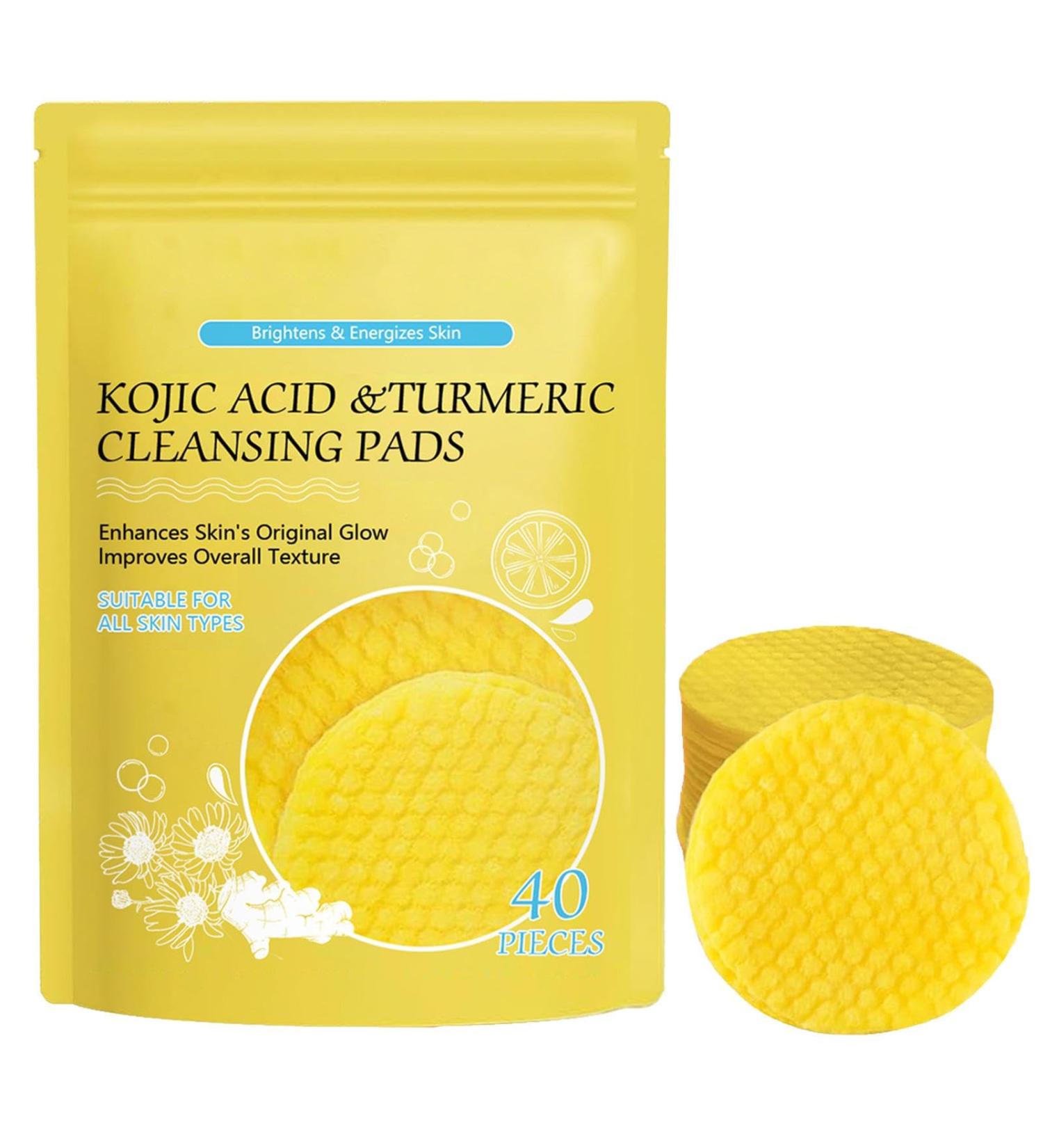 Turmeric Kojic Cleansing Pads Resurfacing Pads for Face & Body Turmeric Kojic Exfoliatings Cleansing Pads Balances Skin Oil And Water Fades Dark spots Fades Discoloration Facial Spon - Buy Online on SooperMarket.com
