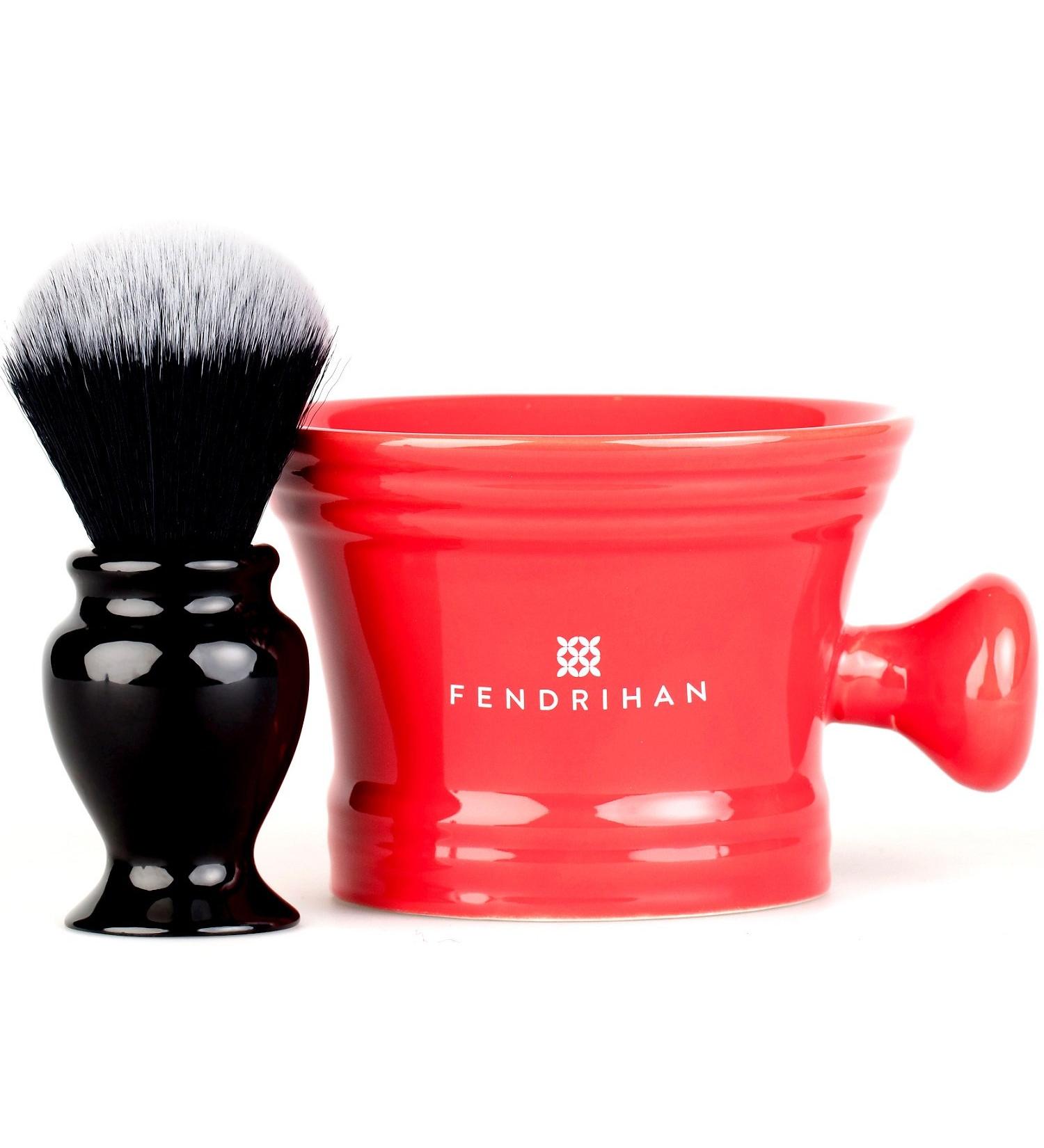 Buy Fendrihan Synthetic Shaving Brush & Colorful Moderno Apothecary Shaving Mug Kit - Best Men's Wet Shave Set | International Shipping Available - Buy Online on SooperMarket.com