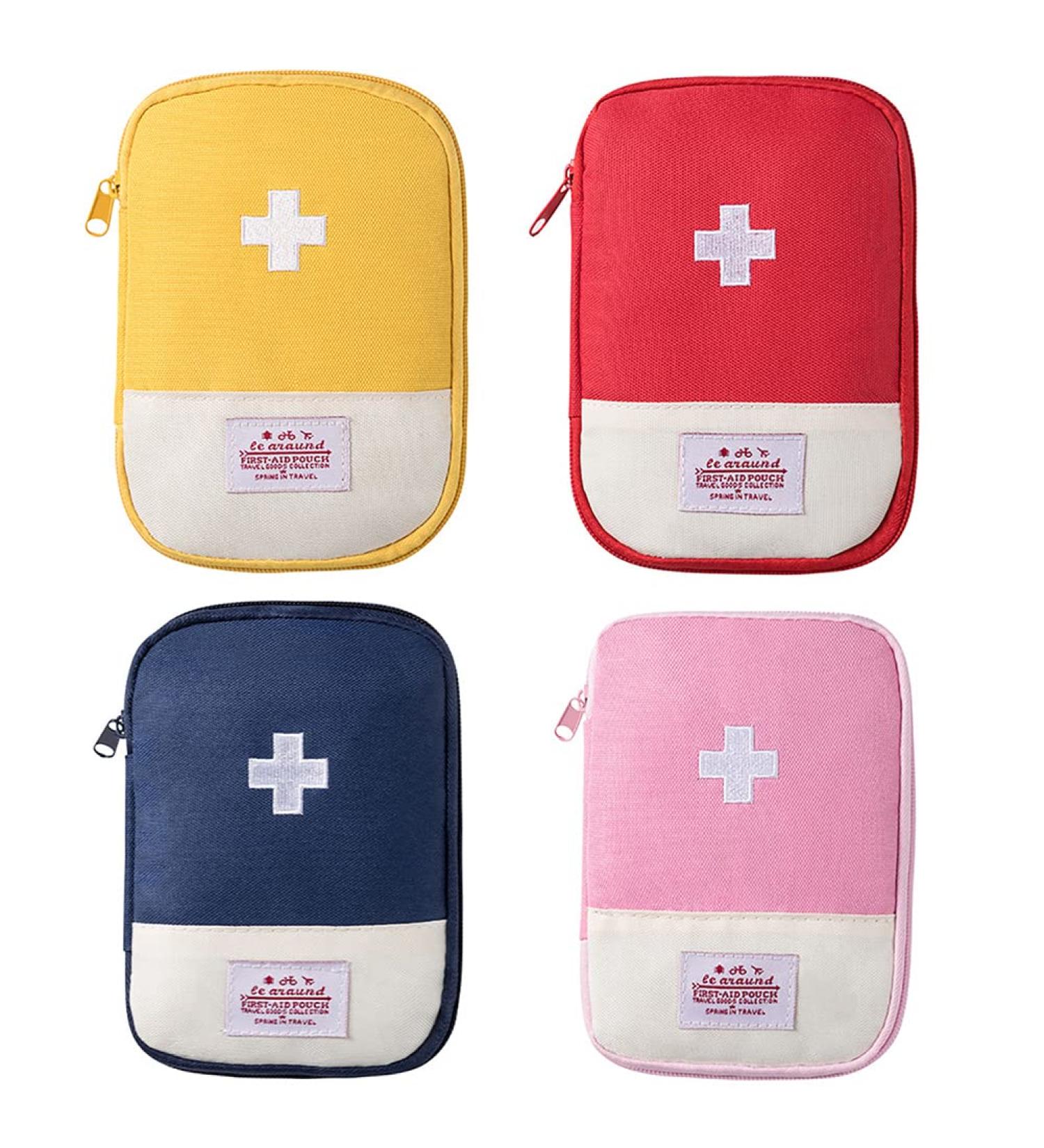 Mini First Aid Bag - 4 Portable Medication Bags for Travel Sports & Emergency Storage | Compact Medical Kit for Home & Car - Buy Online on SooperMarket.com