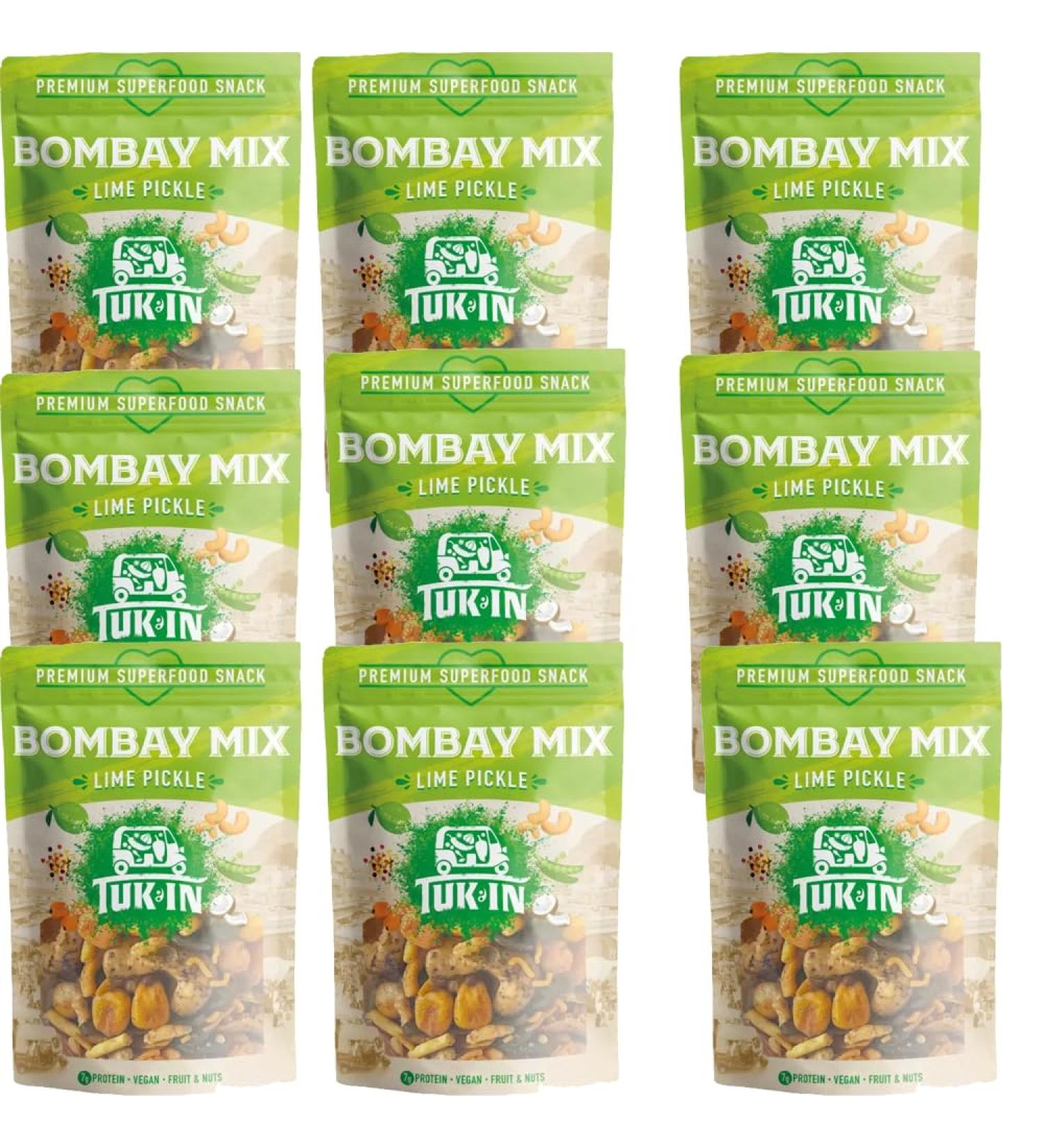 Lime Pickle Red Chilli Mango Chutney Bombay Trail Mix Pack 40g (09 Packs Lime Pickle) Lime Pickle 4.44 g (Pack of 9)