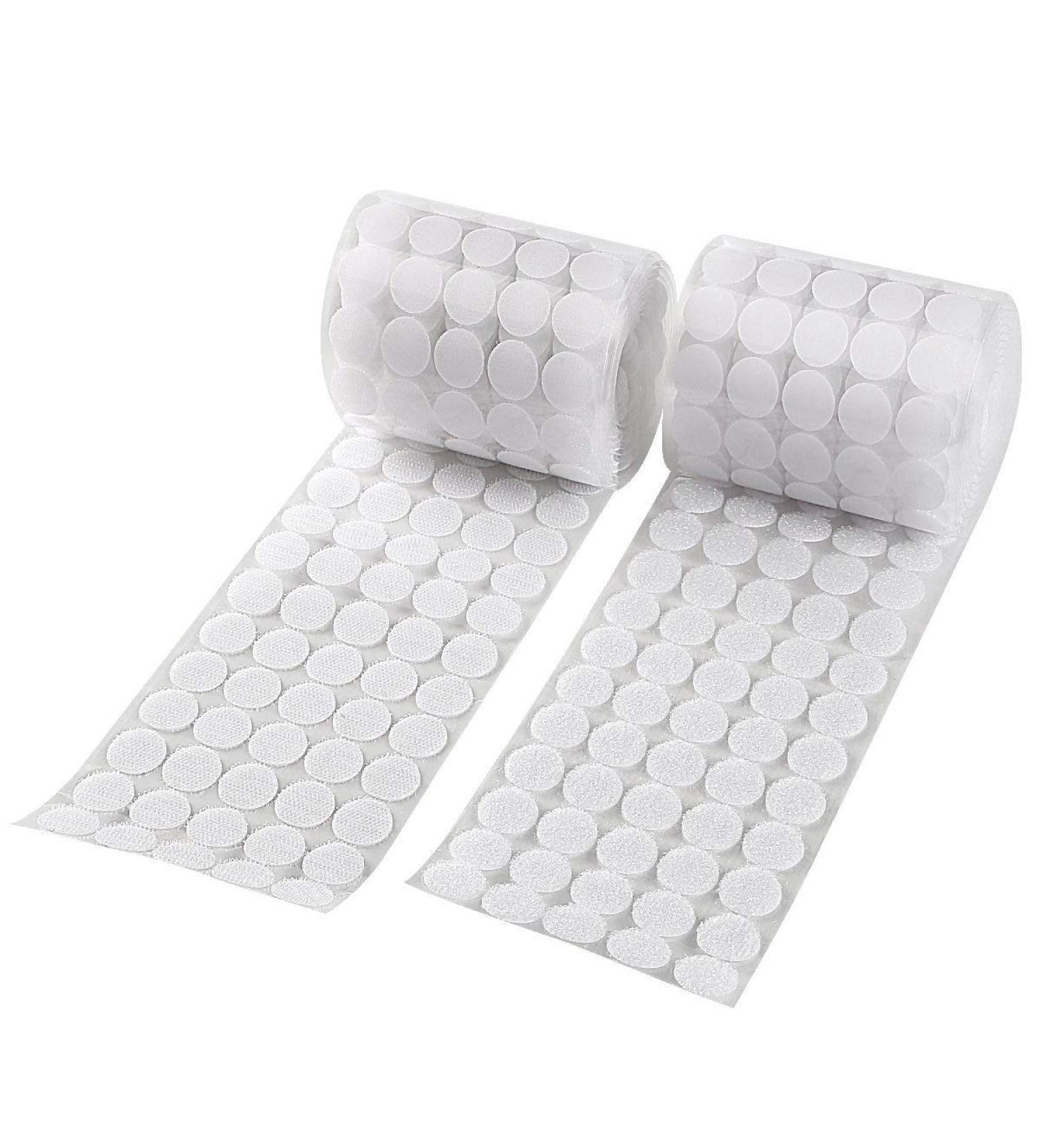 1000pcs Hook and Loop Dots 3/4 in Diameter Sticky Back Coins Heavy Duty Self Adhesive Dot Tapes for School Classroom(White) 1000 Pcs - Buy Online on SooperMarket.com