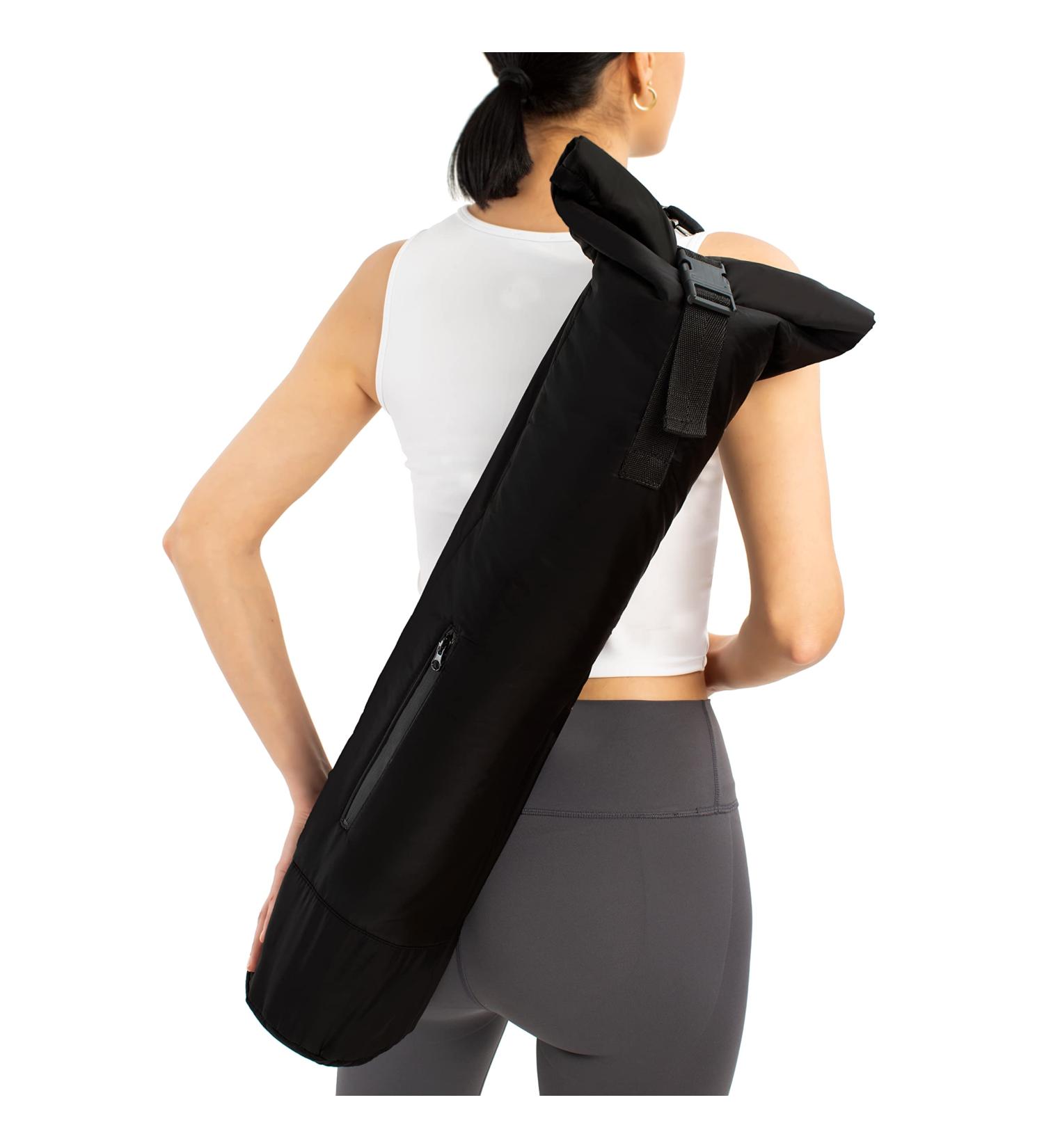 RORU Concept Large Yoga Mat Bag Tote - Lightweight & Washable - Adjustable Carrier for 28-31.5 Wide Mats - Front Pocket - Dual Use Straps - Unisex Black - Buy Online on SooperMarket.com