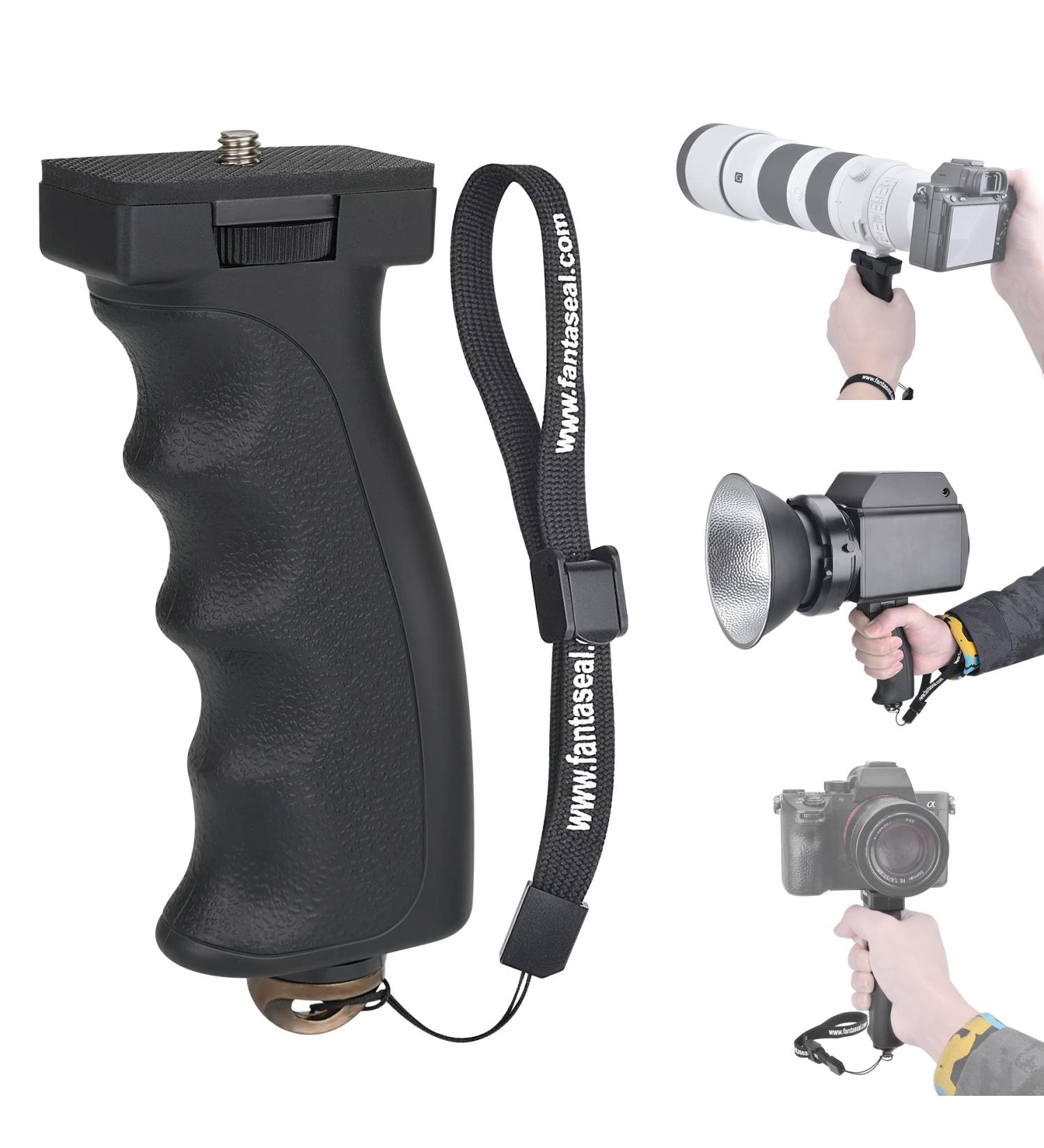 Universal Ergonomic Camera Stabilizer & Selfie Stick for Vlogging | Handheld Monopod with Light Holder | DSLR & Mirrorless Camcorder Accessories - Buy Online on SooperMarket.com