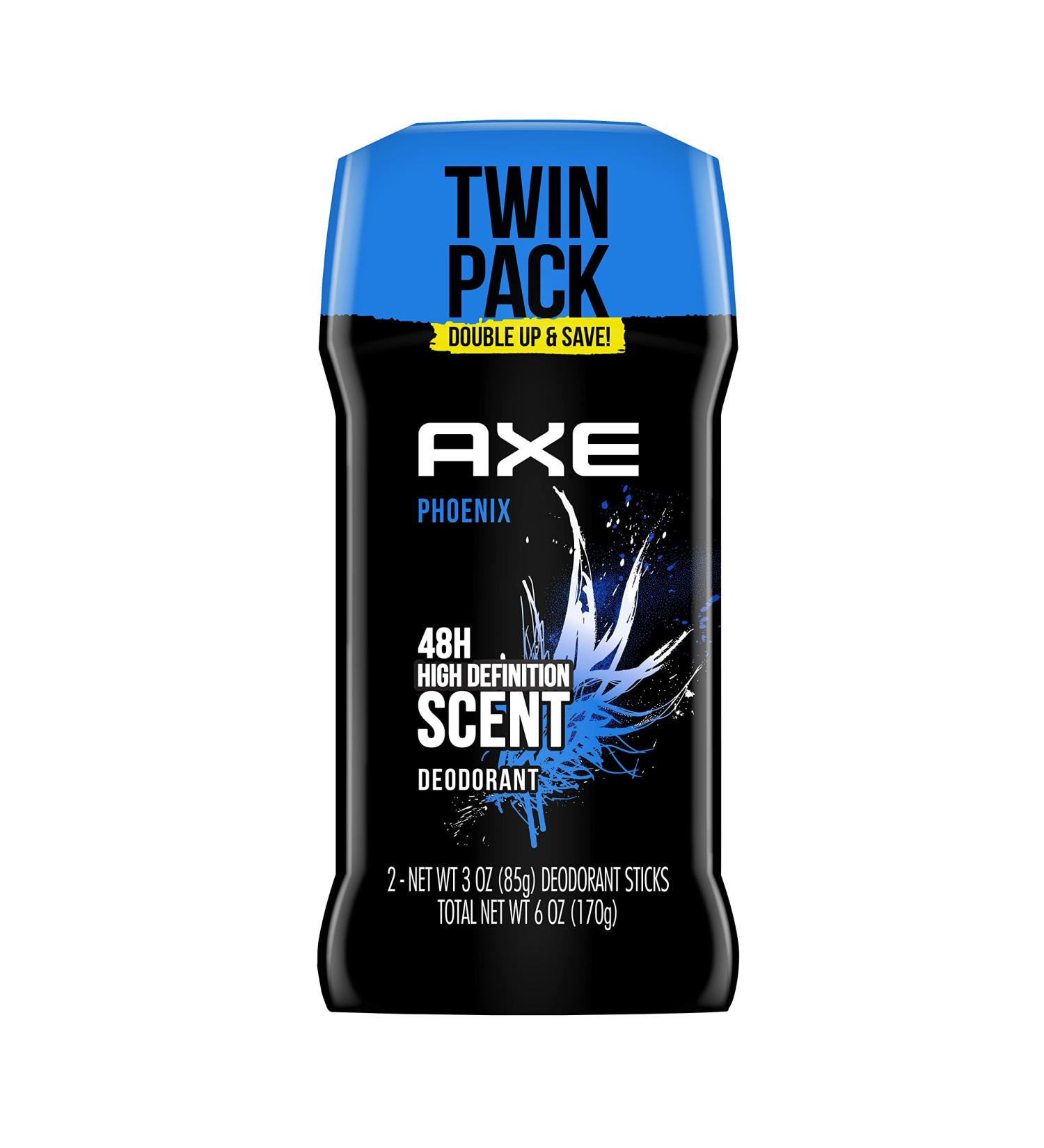 AXE Dual Action Deodorant Stick Phoenix Crushed Mint & Rosemary Men's Deo 3oz Twin Pack - Buy Online on SooperMarket.com
