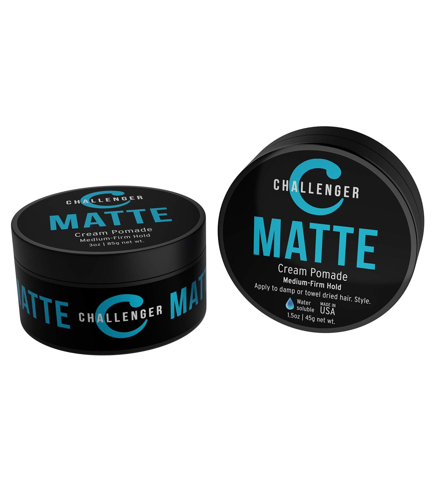 Challenger Mens Matte Cream Pomade Combo | Natural Finish | Medium Firm Hold | All-in-One Hair Styling | Save with Combo Pack - Buy Online on SooperMarket.com