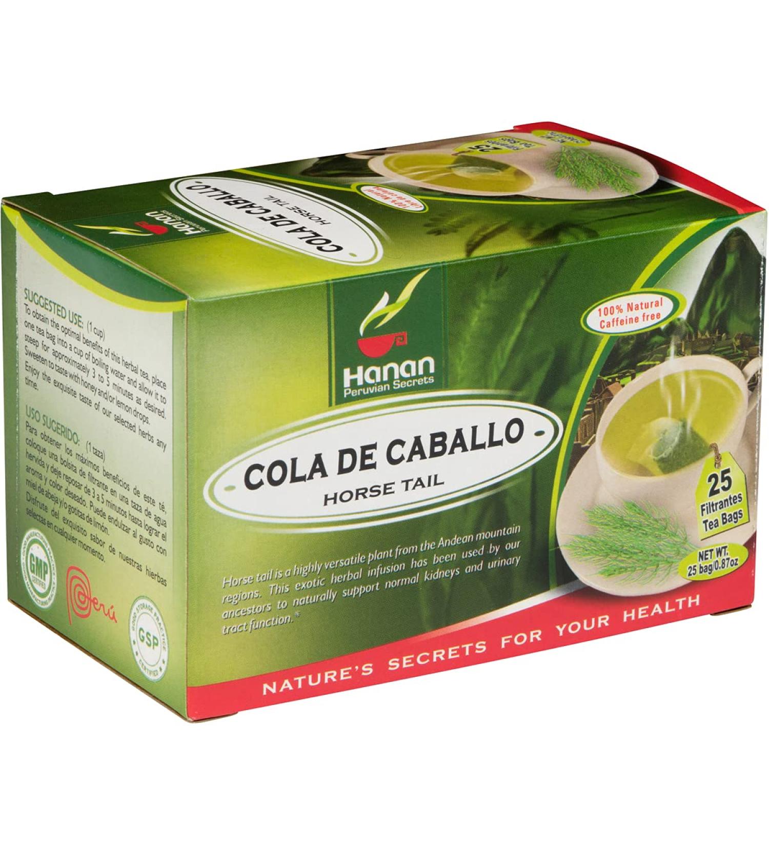 Horsetail Tea (Cola de Caballo) - 25 Teabags of All-Natural Horse Tail from Peru a.k.a. Shavegrass Snake Grass Equisetum Puzzlegrass - Buy Online on SooperMarket.com