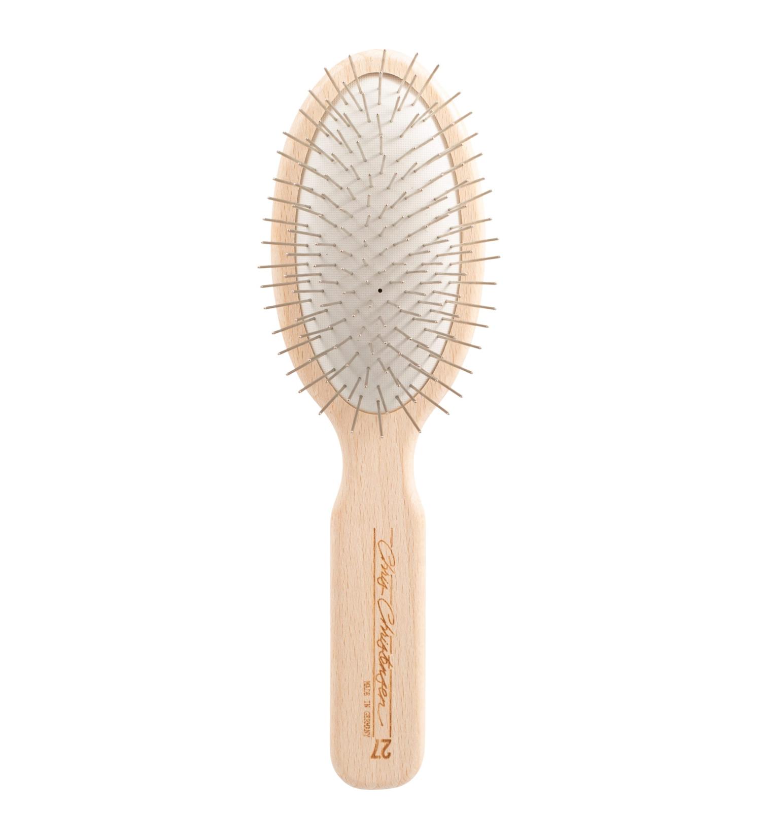 Chris Christensen 27mm Oval Pin Brush - Original Series | Professional Grooming Tool with Stainless Steel Pins and Beech Wood Body - Buy Online on SooperMarket.com