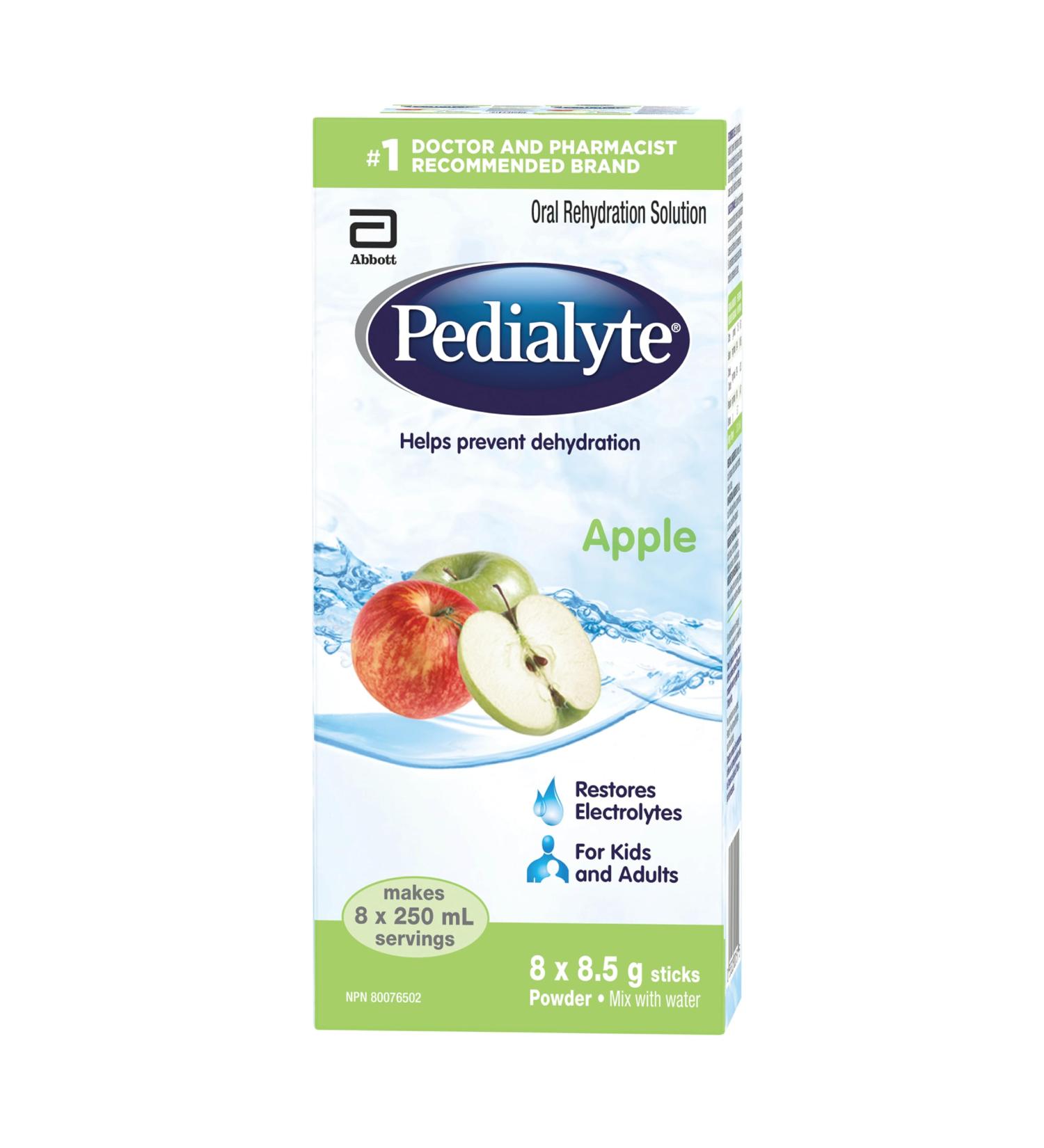 Pedialyte Electrolyte Powder Sticks Oral Rehydration Solution Apple 8 x 8.5 g Electrolyte Powder Packets HEALTH_CARE - Buy Online on SooperMarket.com