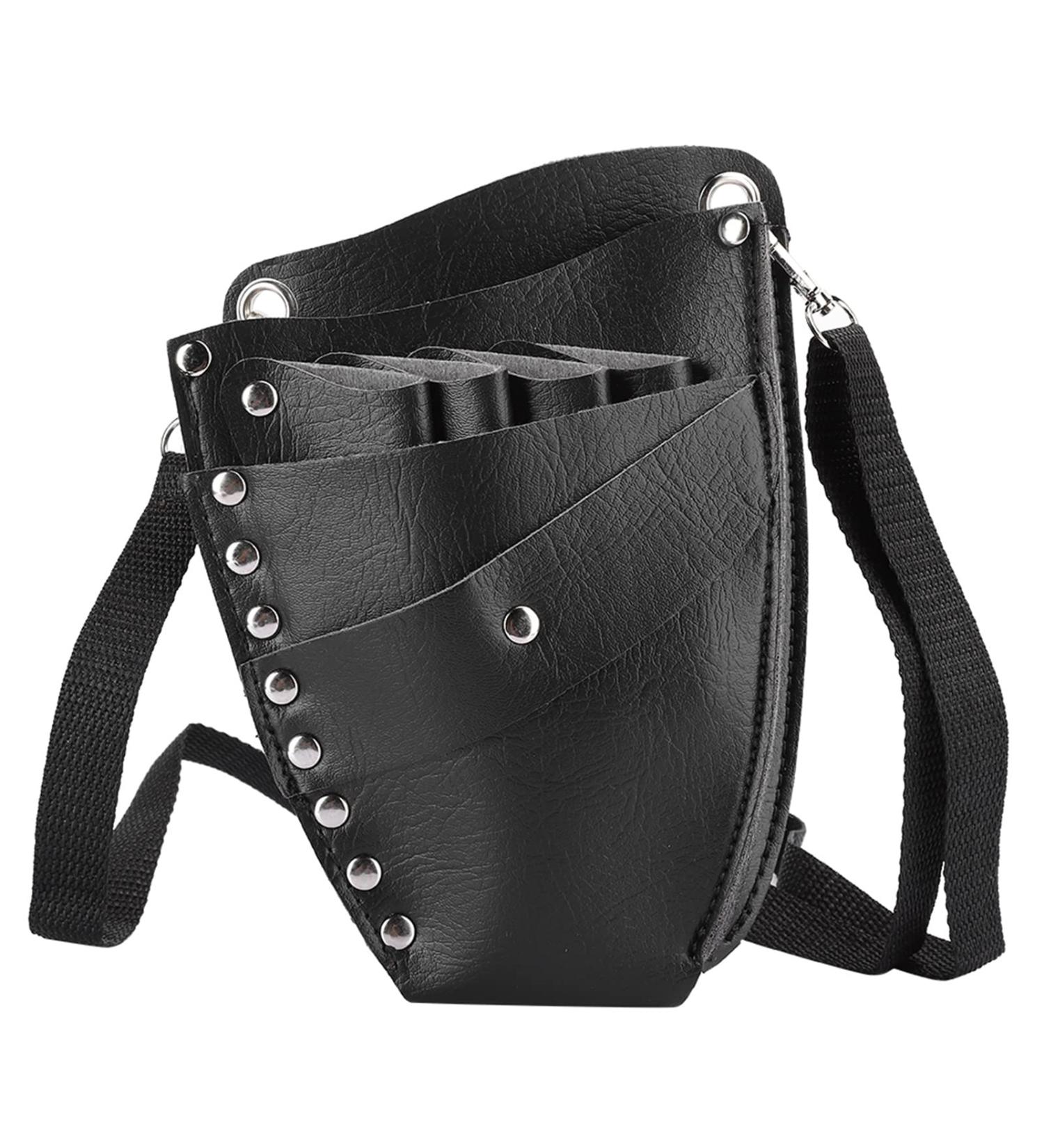 Professional Hairdressing Tool Storage Waist Bag - Scissors & Comb Organizer for Salons | PU Material - Buy Online on SooperMarket.com