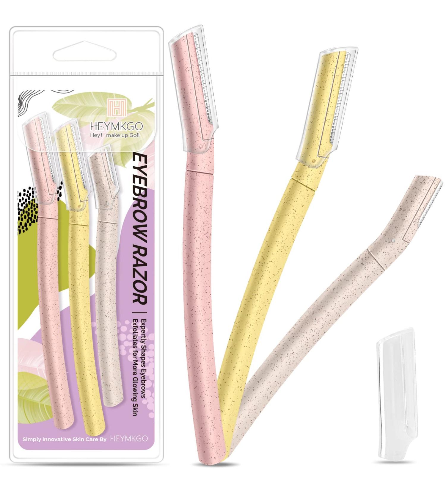 HEYMKGO Biodegradable Eyebrow Razor for Women - Easy Dermaplaning Tool for Exfoliating & Smoothing Face Hair - Buy Online on SooperMarket.com