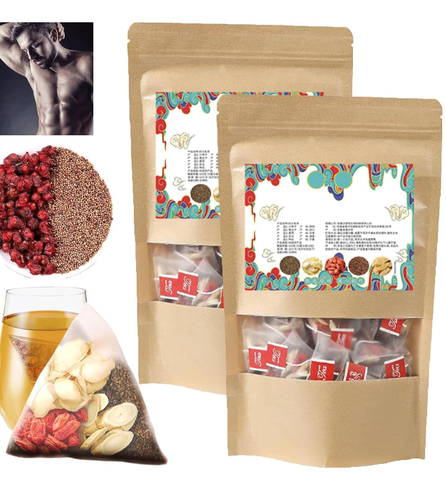 Goji Berry Cuscuta Health Tea - Chinese Wolfberry And Dodder Seed Health Tea Wolfberry Cuscuta Health Tea Chinese Liver Care Tea Men'S Essentials Five Flavors Goji Berry Tea Individual Tea Bag (2 Box) - Buy Online on SooperMarket.com