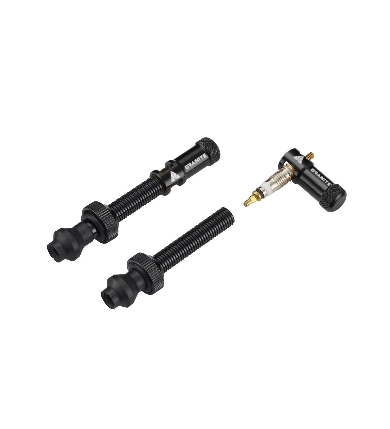 Granite Juicy Nipple Valve Cap & Presta Valve Stem Set - Black Dust Covers for Bike Tires - Buy Online on SooperMarket.com