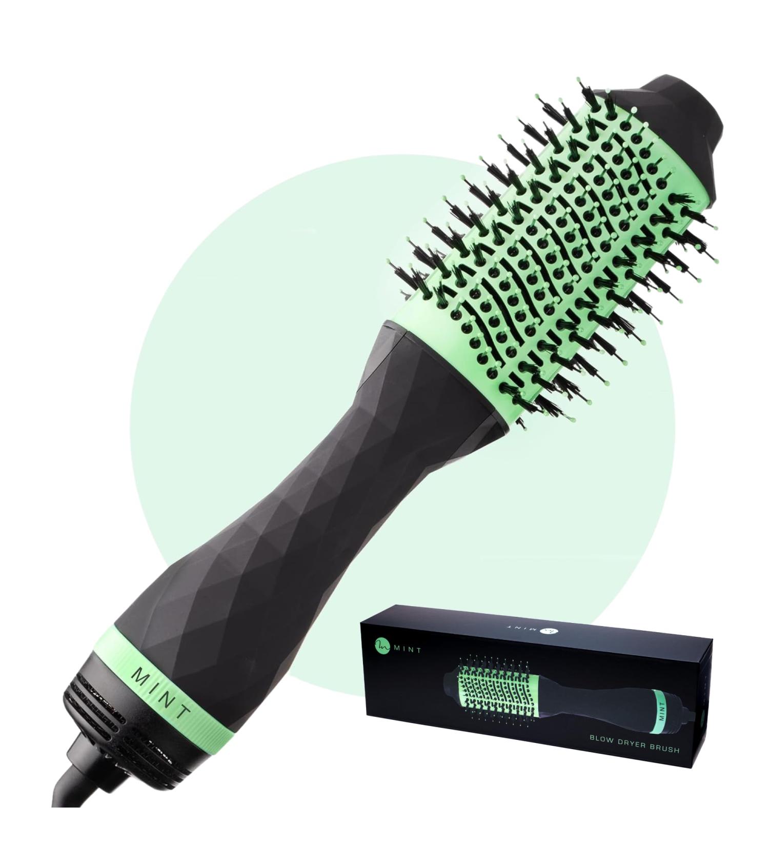 Buy MINT Professional 5-in-1 Ionic Hair Dryer Brush - Frizz Eliminating Black & Mint Green - Perfect for Fine & Thick Hair - Buy Online on SooperMarket.com
