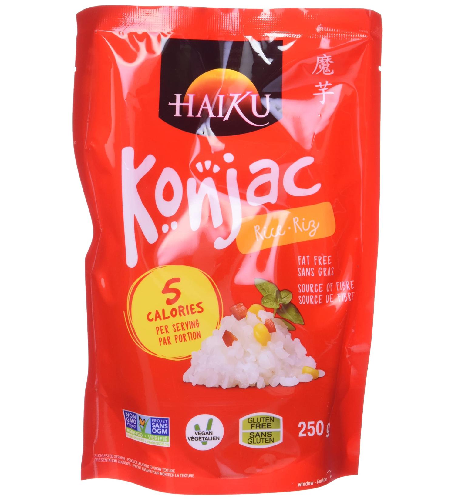 Konjac Rice Haiku Vegan Healthy Alternative Low Calorie Gluten Free High Fiber 250 g (Pack of 6) - Buy Online on SooperMarket.com