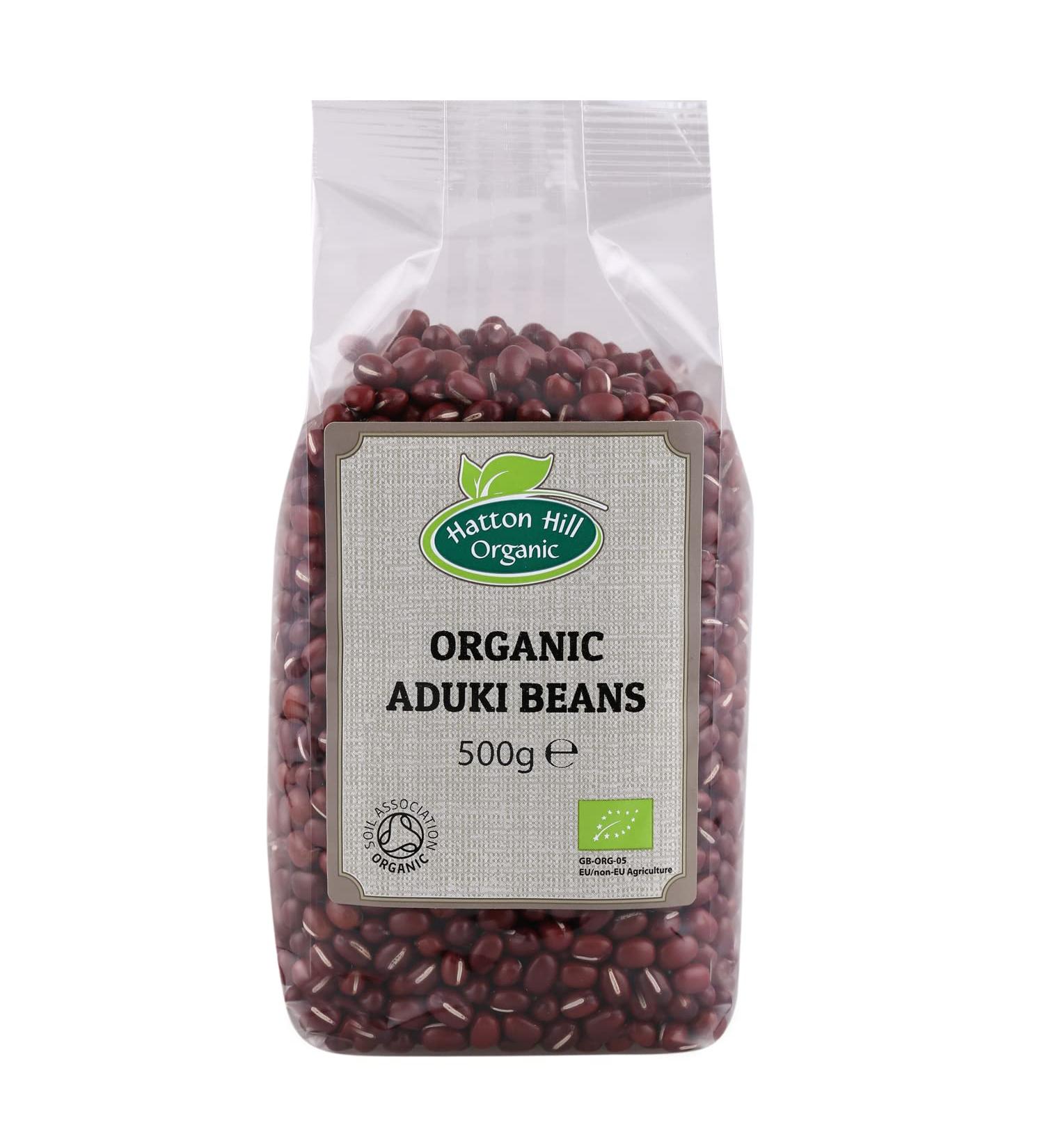 Organic Aduki (Adzuki) Beans 500g by Hatton Hill Organic - Free UK Delivery