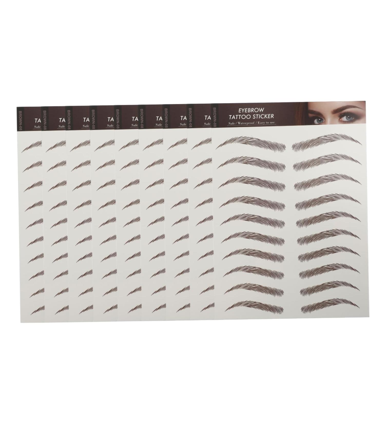 Gogogmee 9 Sheets Waterproof Eyebrow Stickers Eyebrow Stencils Imitation Eyebrow Cosmetic 6d Eyebrow Trimming - Buy Online on SooperMarket.com
